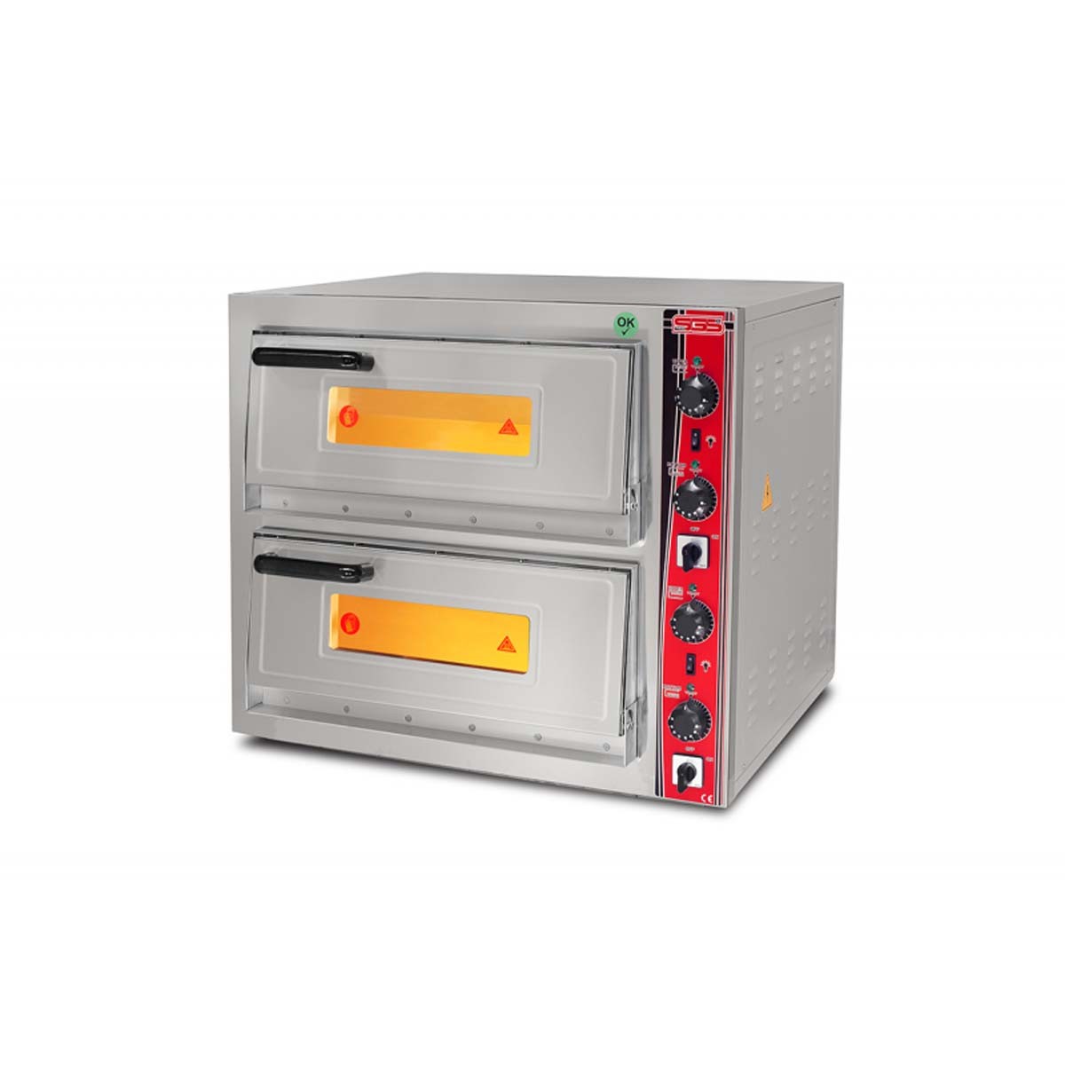 SGS İki Katlı Pizza Fırını Elektrikli (1+1 Pizza Ø 40 Cm)