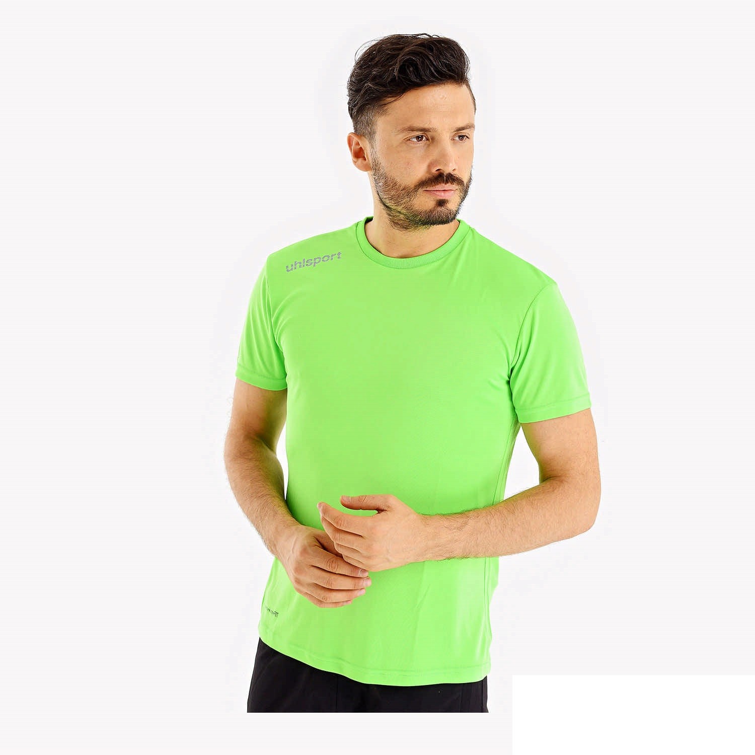 UHLSPORT ANTRENMAN T-SHIRT ESSENTIAL - neon yeşil