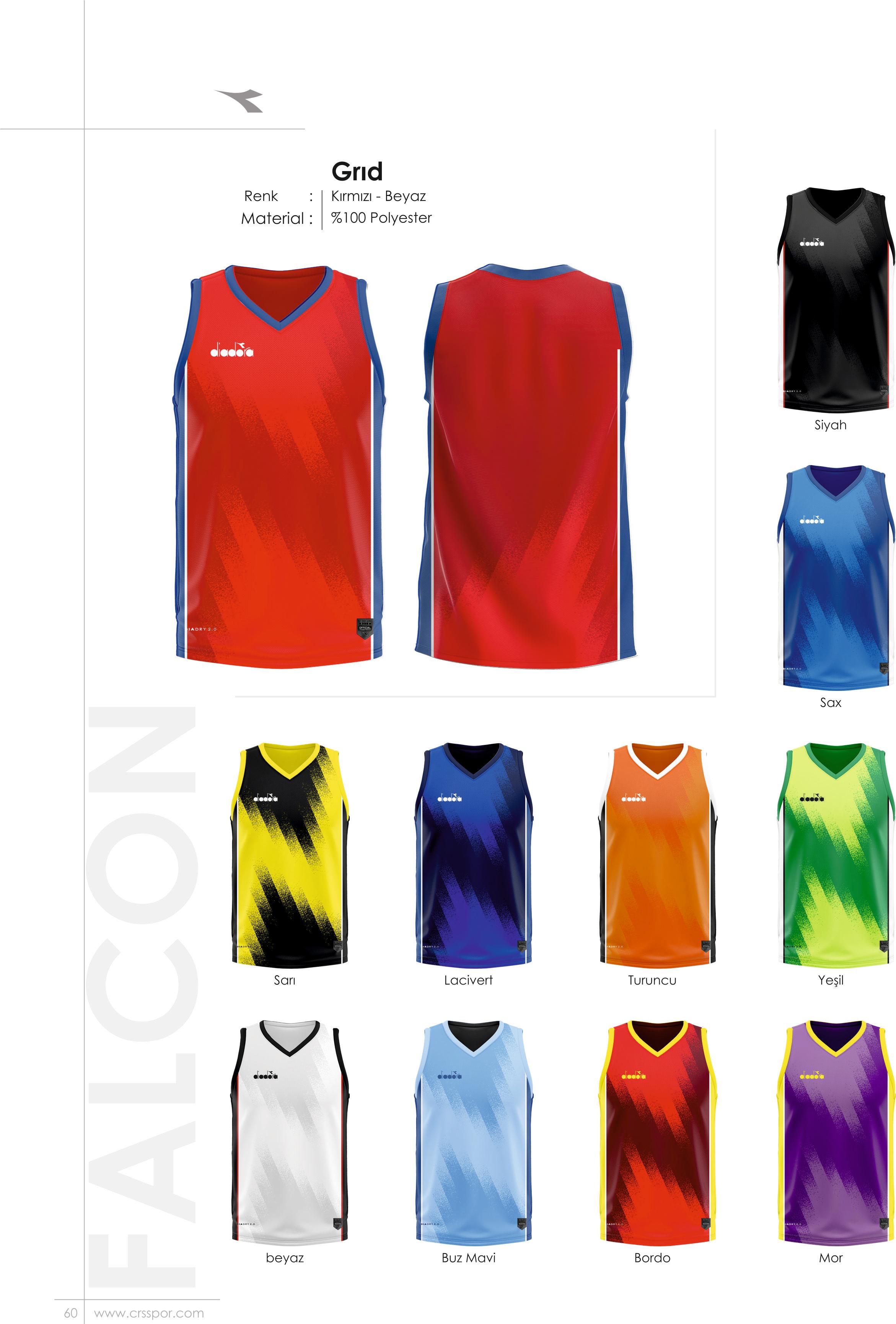 diadora falcon grid dijital basketbol forması