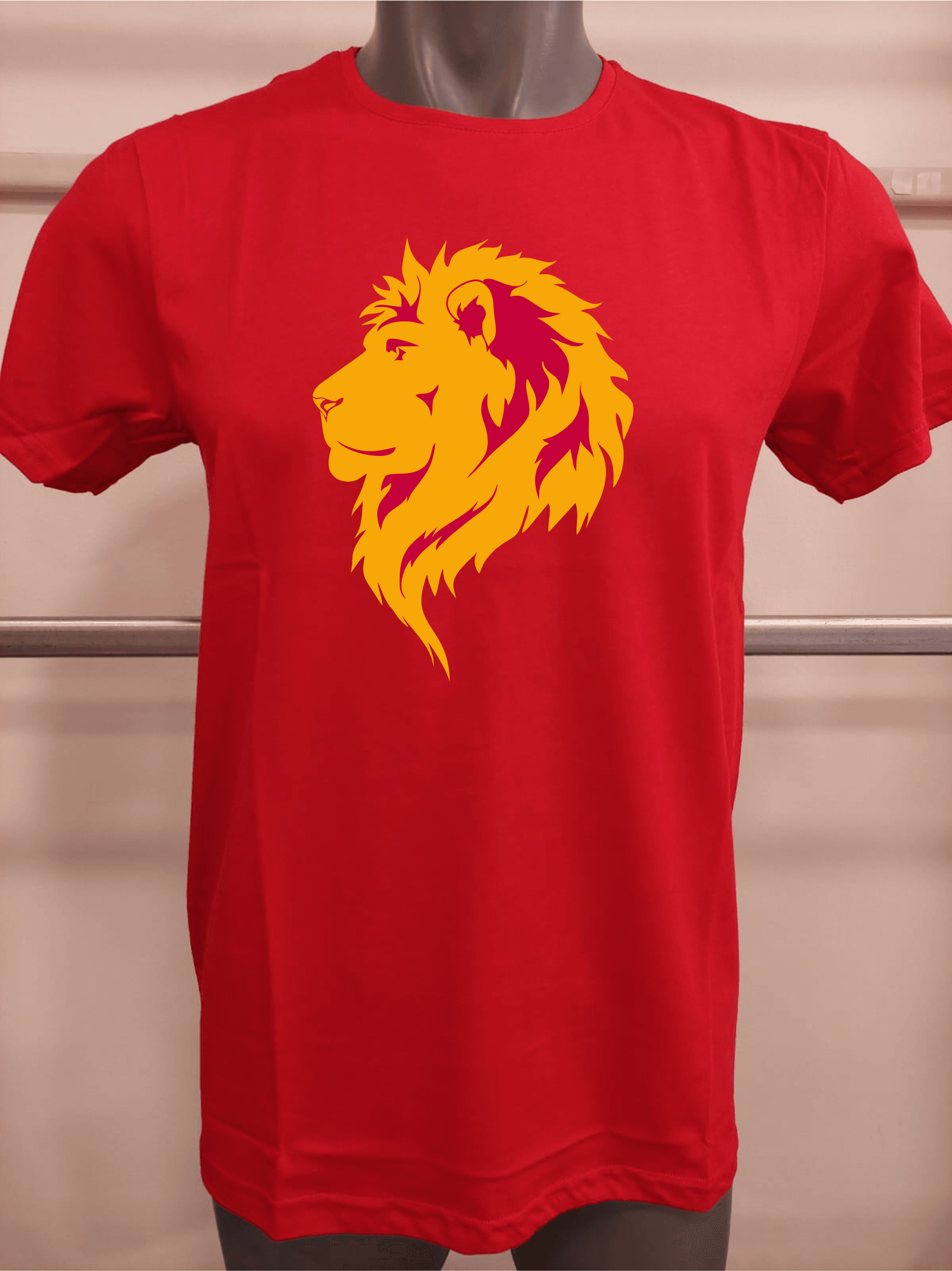 BASKILI T-SHIRT - ASLAN - Kırmızı