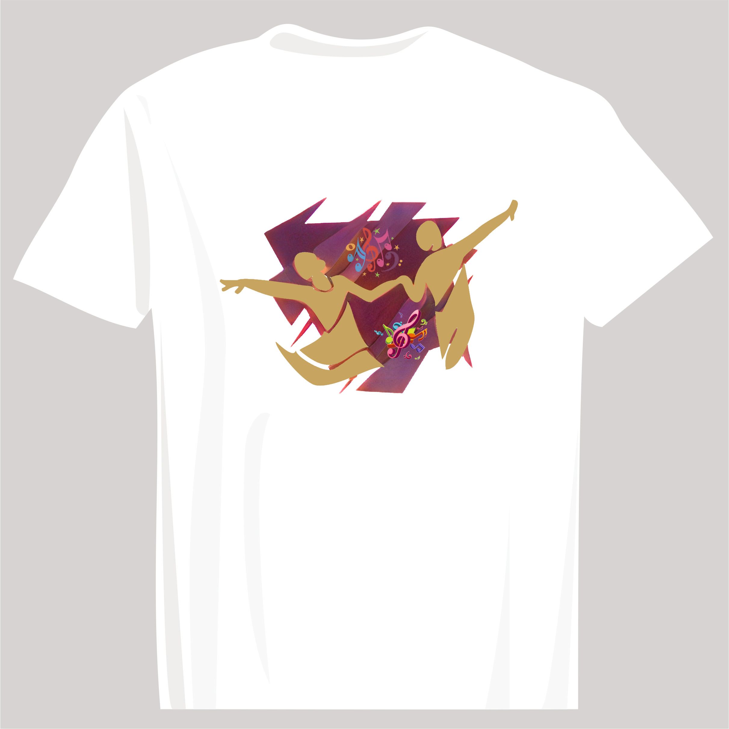 BASKILI T-SHIRT - DANS - Beyaz