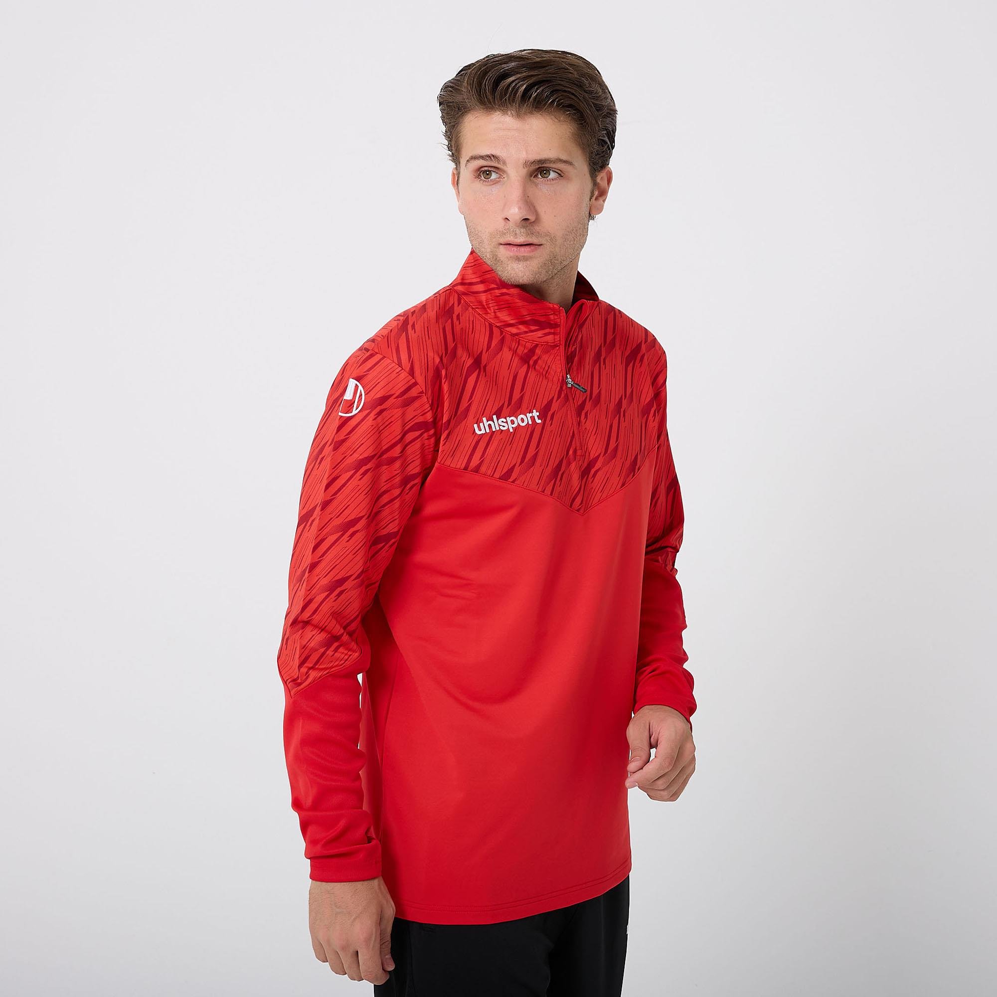 PROGRESSIVE TRAINING SWEAT yarım fermuarlı eşofman üstü  SEPETTE %10 İNDİRİM - Kırmızı