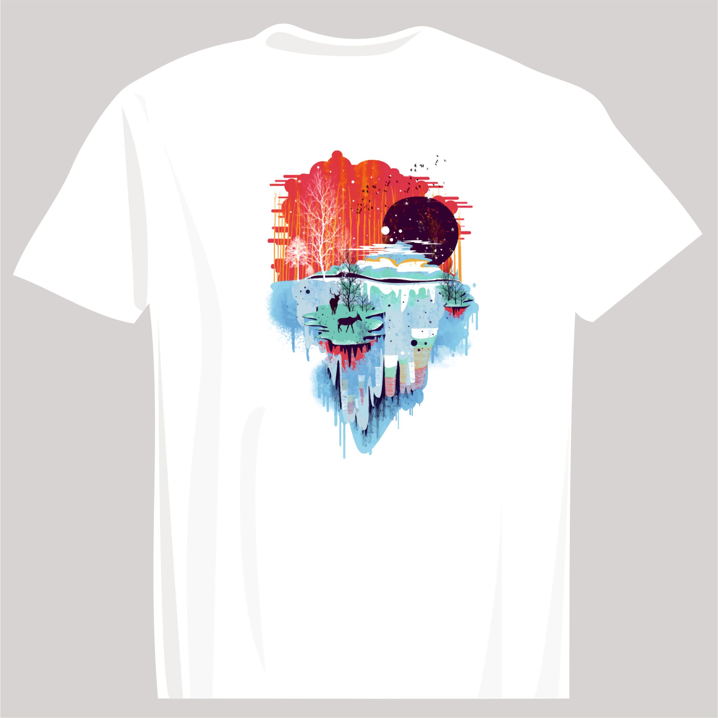 BASKILI T-SHIRT - Beyaz