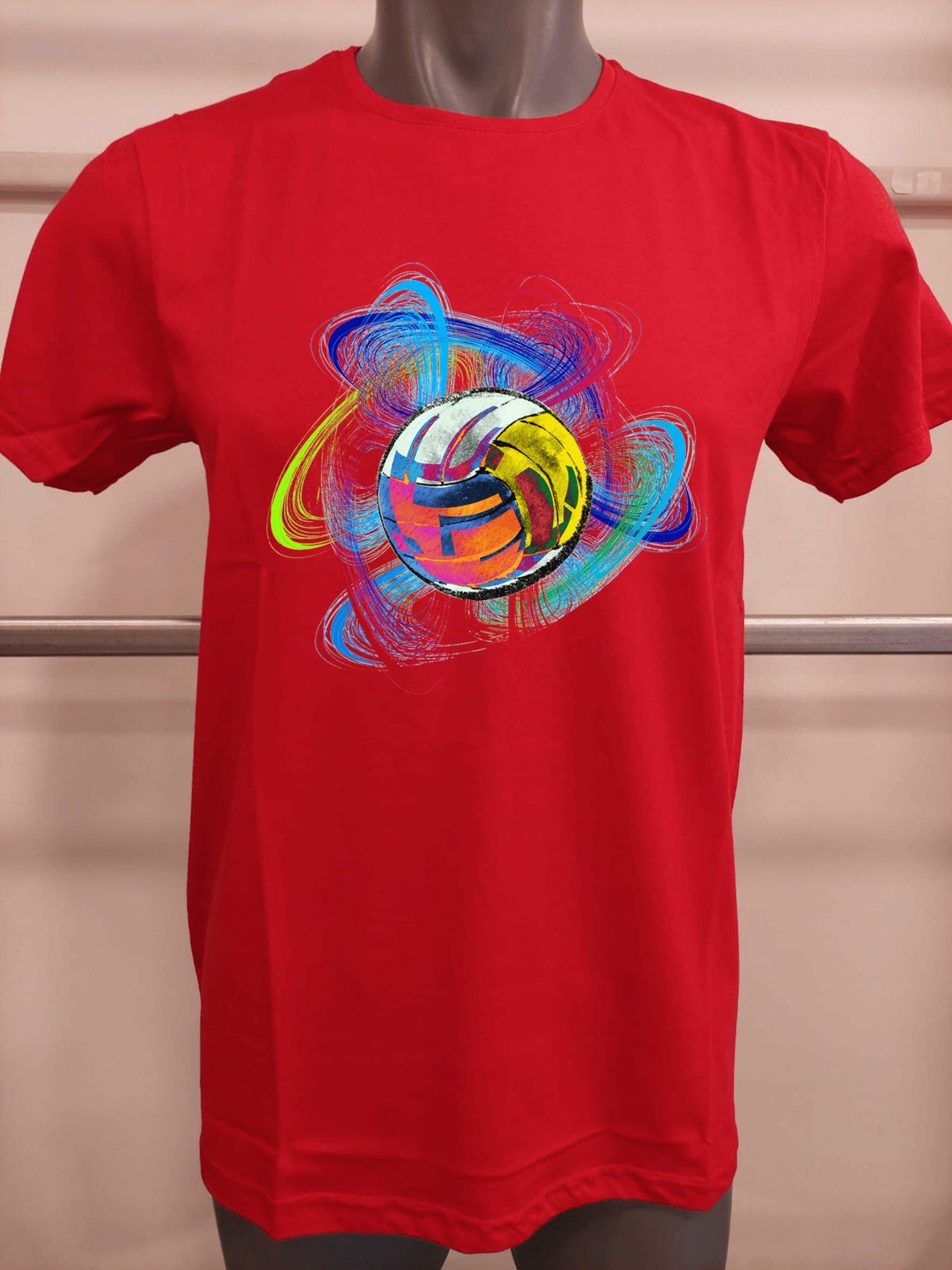 BASKILI T-SHIRT- VOLEYBOL - Kırmızı