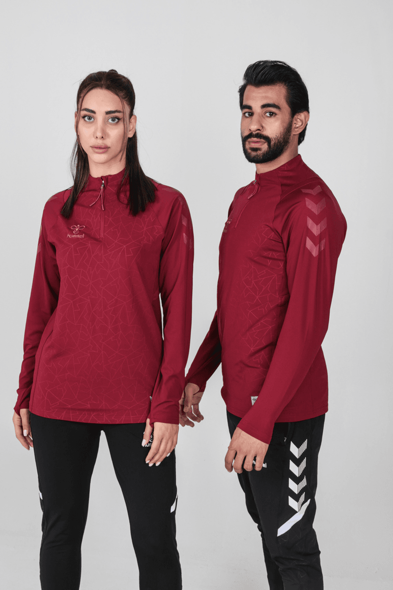 hummel Dream Yarım Fermuarlı Eşofman Üstü - Bordo