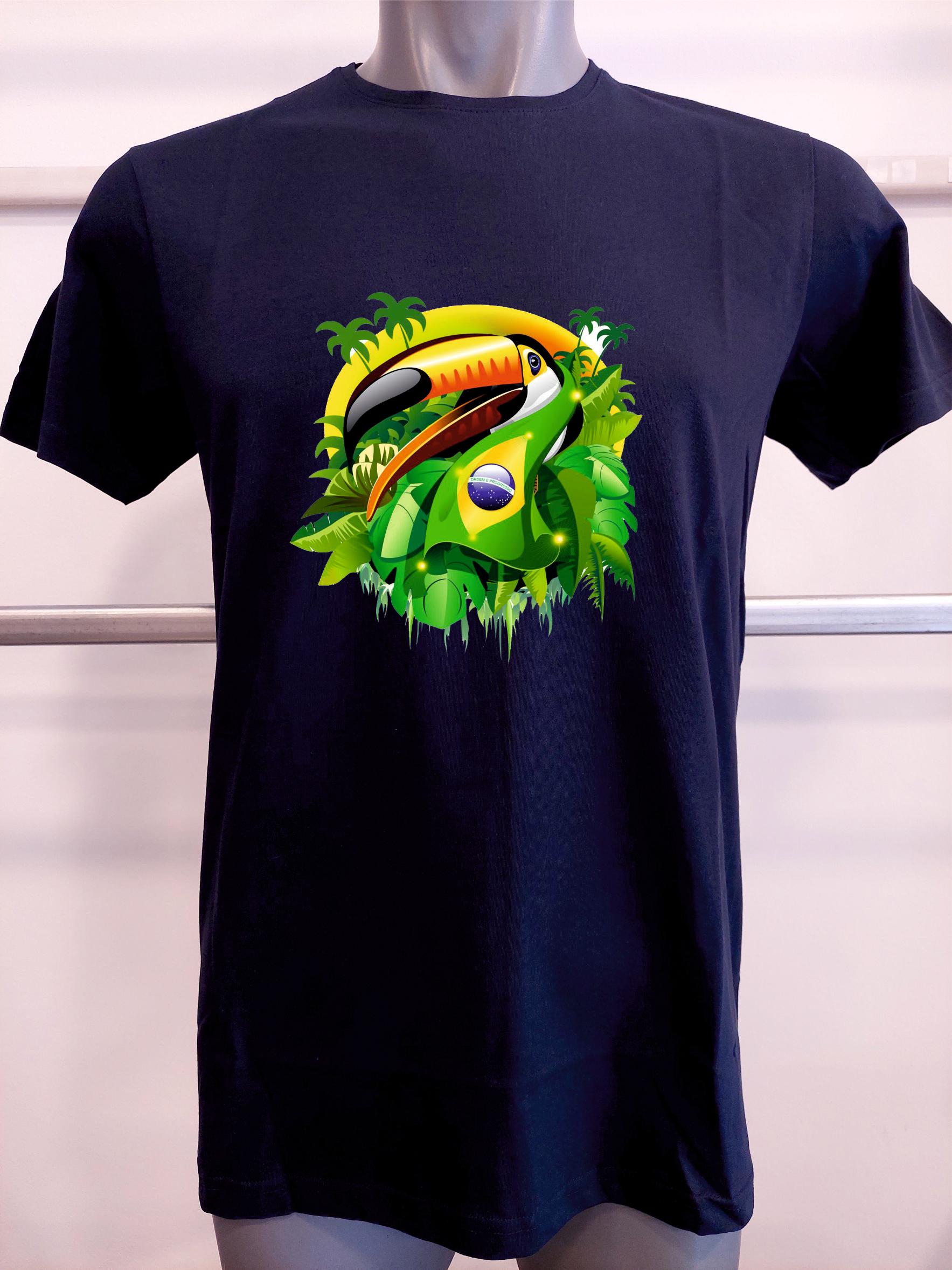 BASKILI T-SHIRT - BRASIL-Brezilya - Lacivert