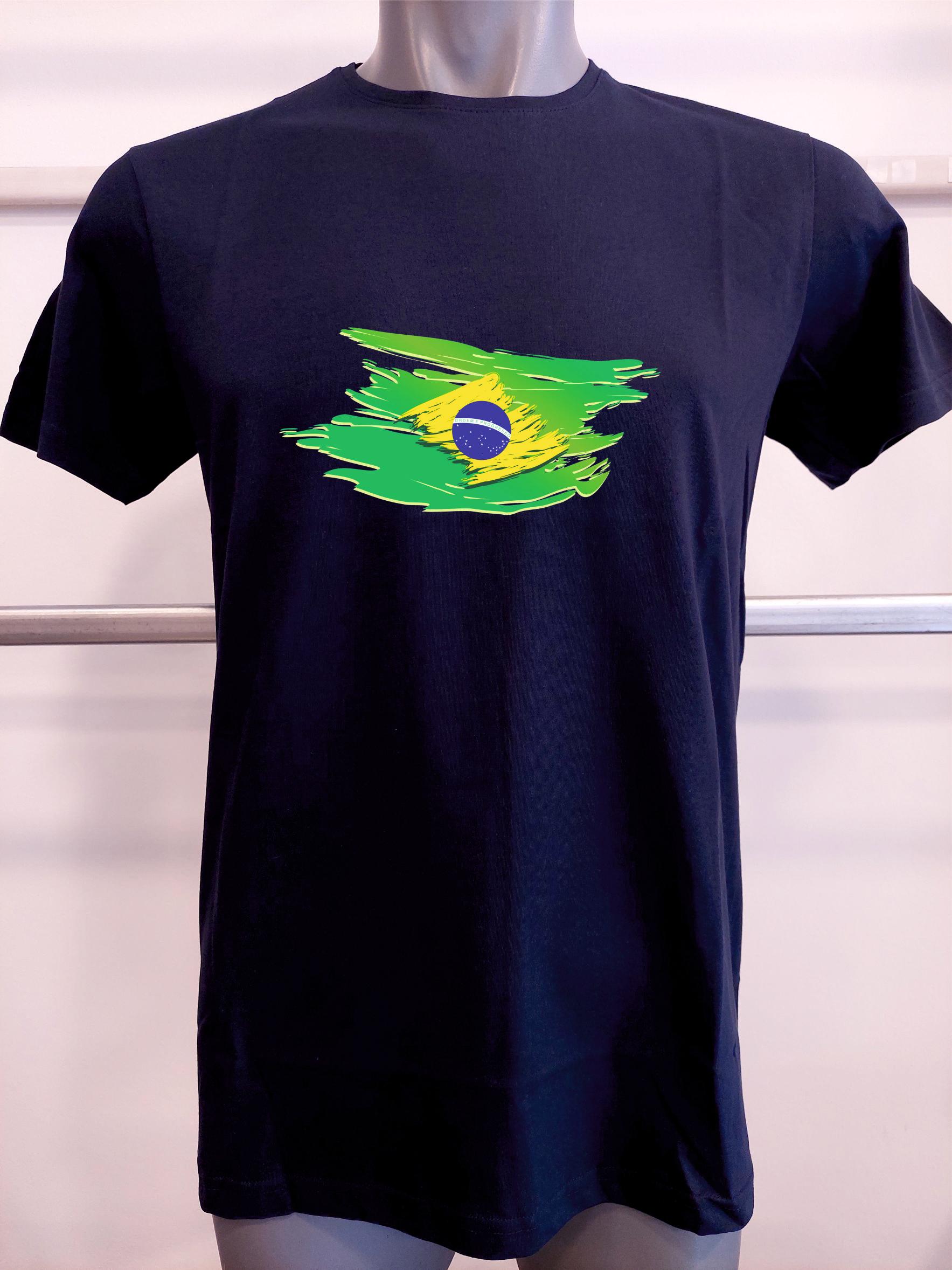 BASKILI T-SHIRT - BRASIL-Brezilya - Lacivert