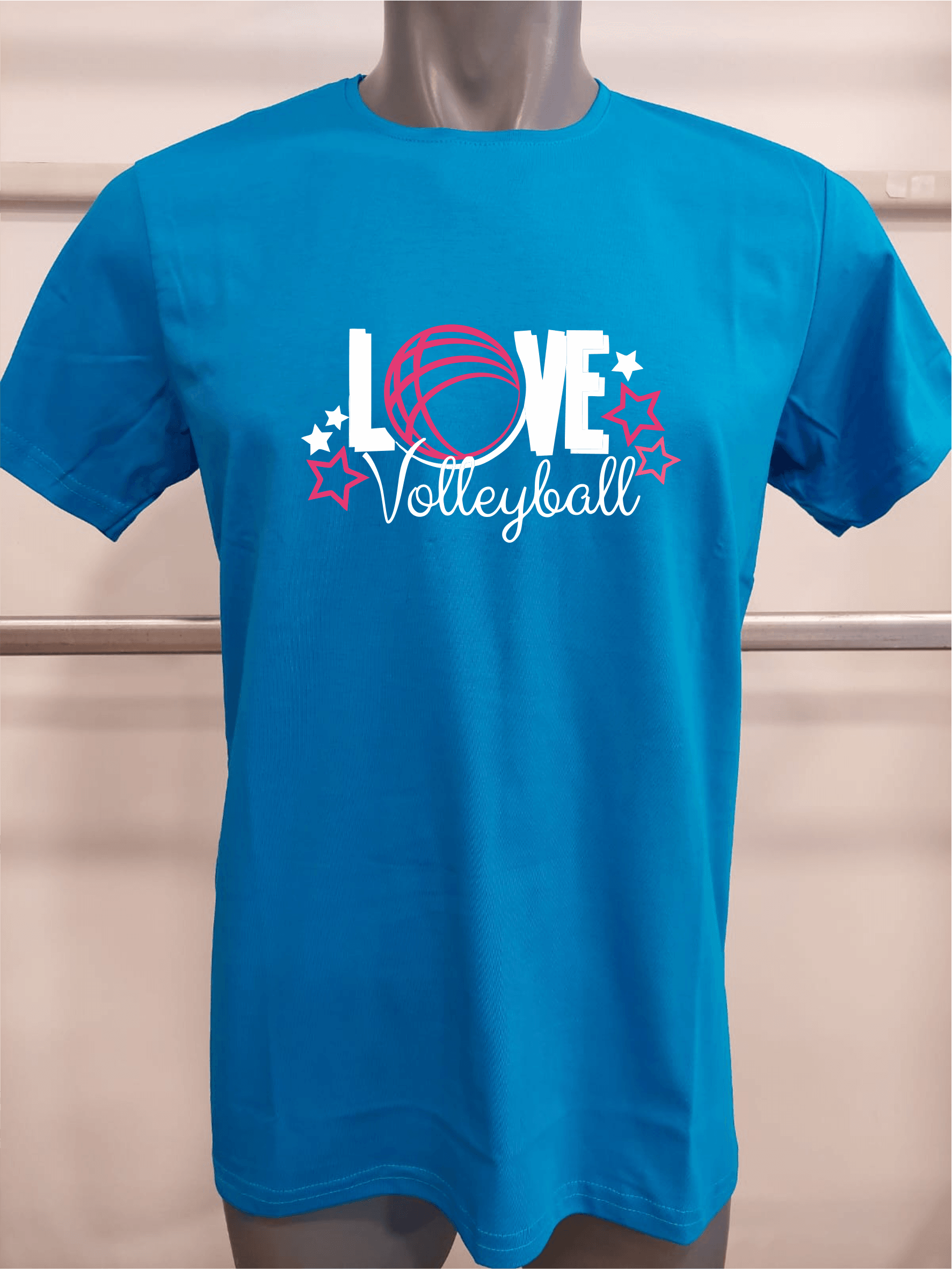 BASKILI T-SHIRT- VOLEYBOL - Turkuaz