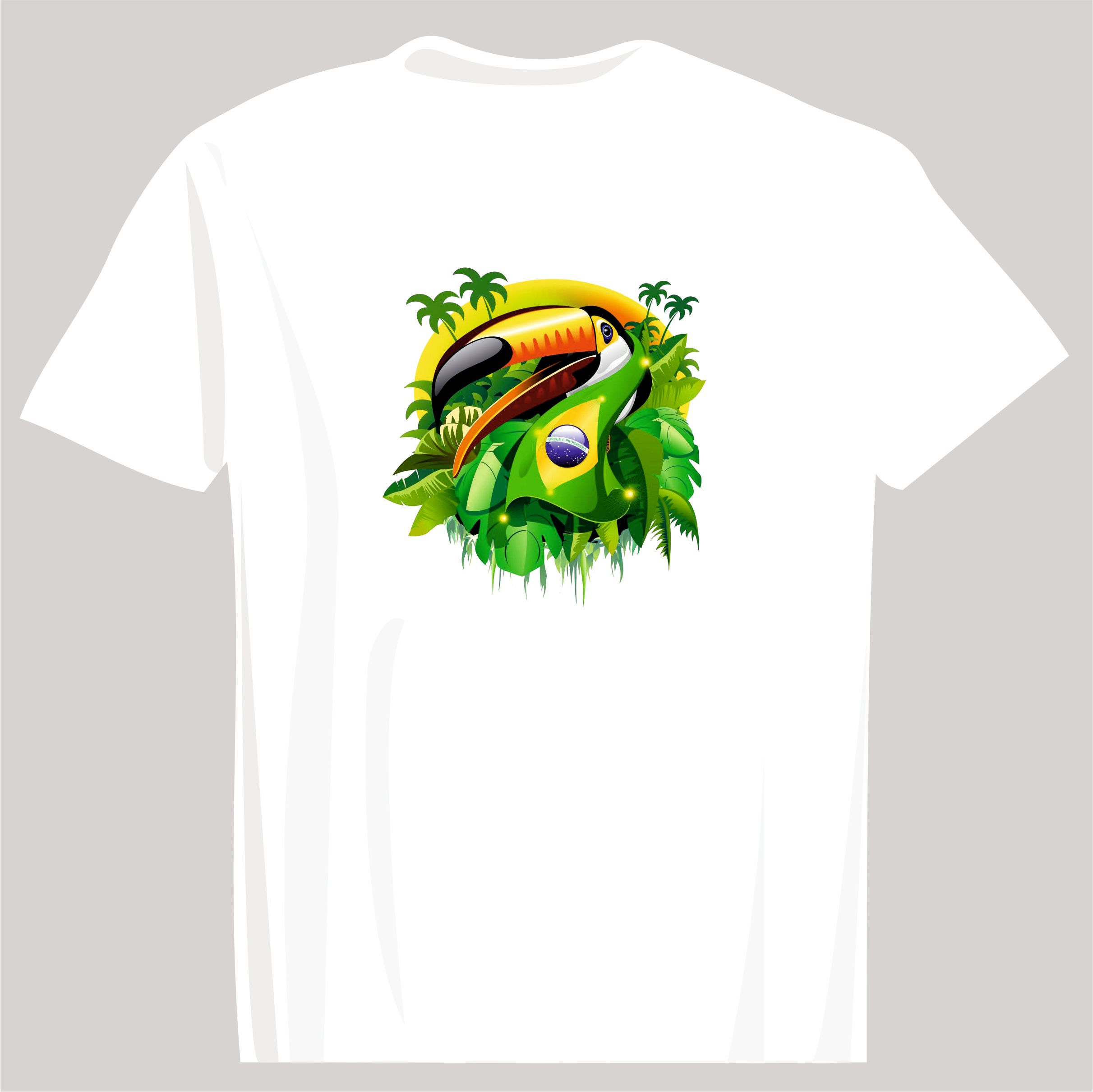 BASKILI T-SHIRT - BRASIL-Brezilya - Beyaz