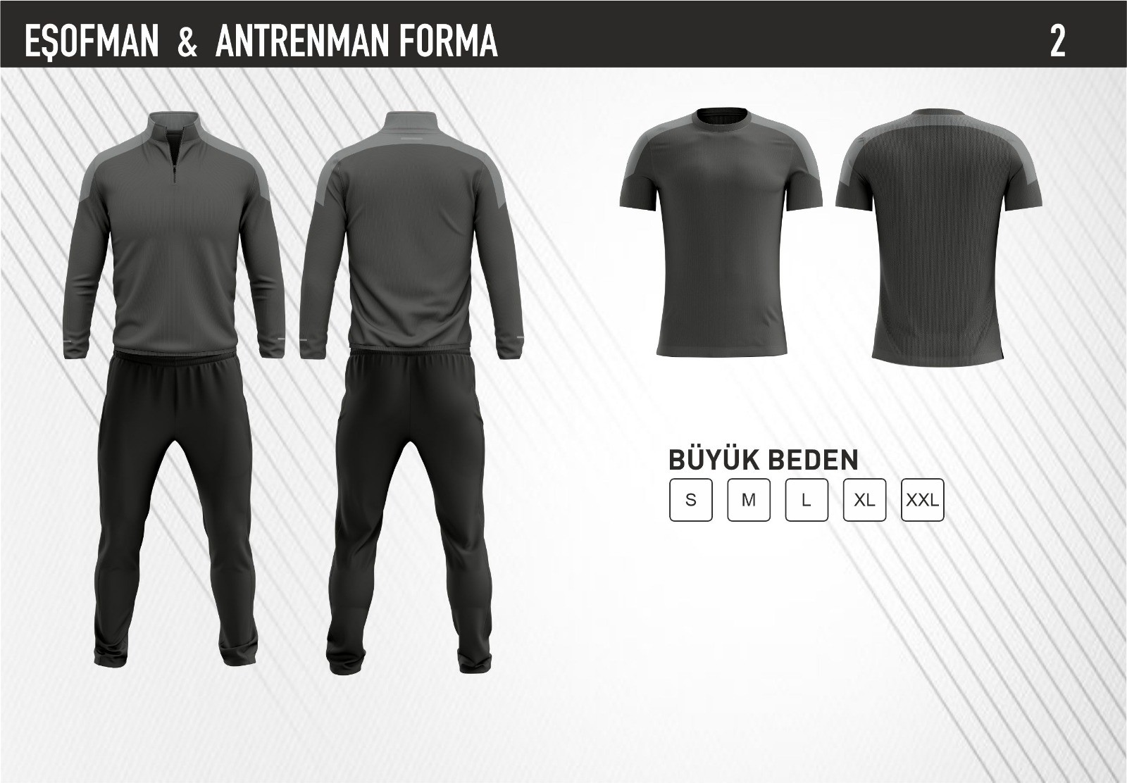ELT PREMIUM ANTRENMAN EŞOFMAN & T-SHIRT TK - antrasit