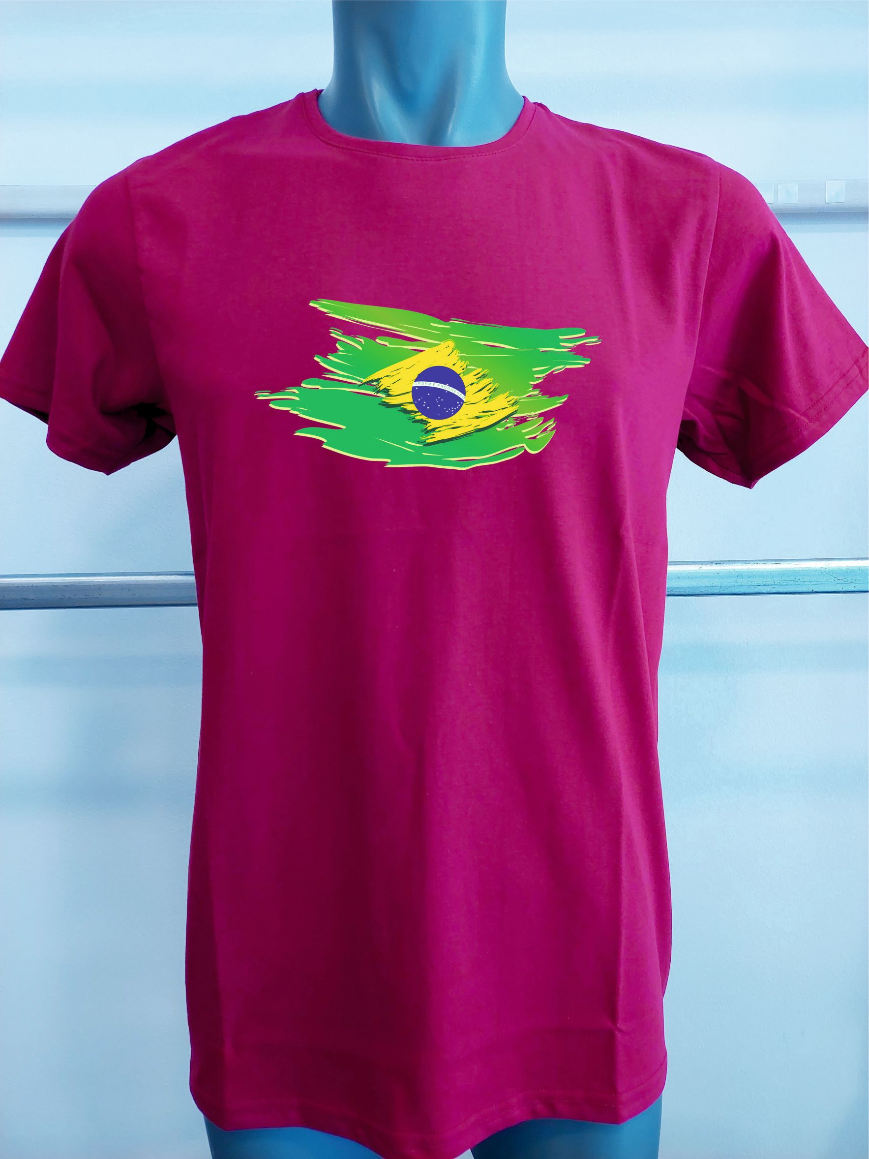 BASKILI T-SHIRT - BRASIL-Brezilya - Bordo