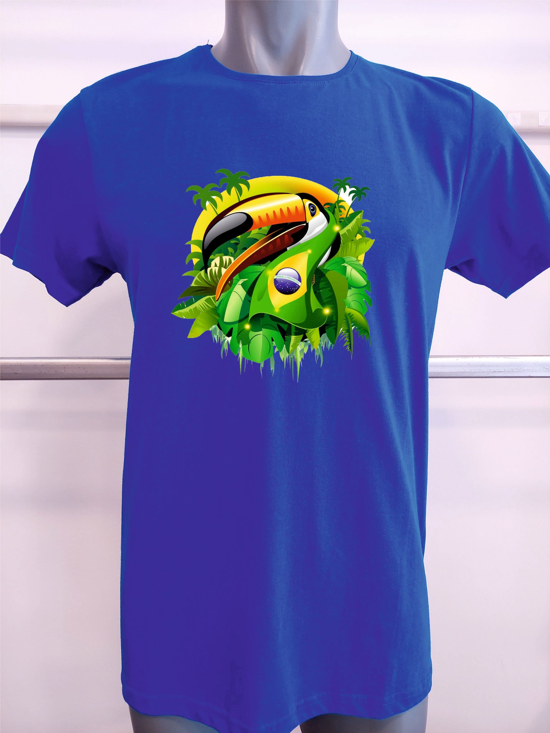 BASKILI T-SHIRT - BRASIL-Brezilya - Sax mavi