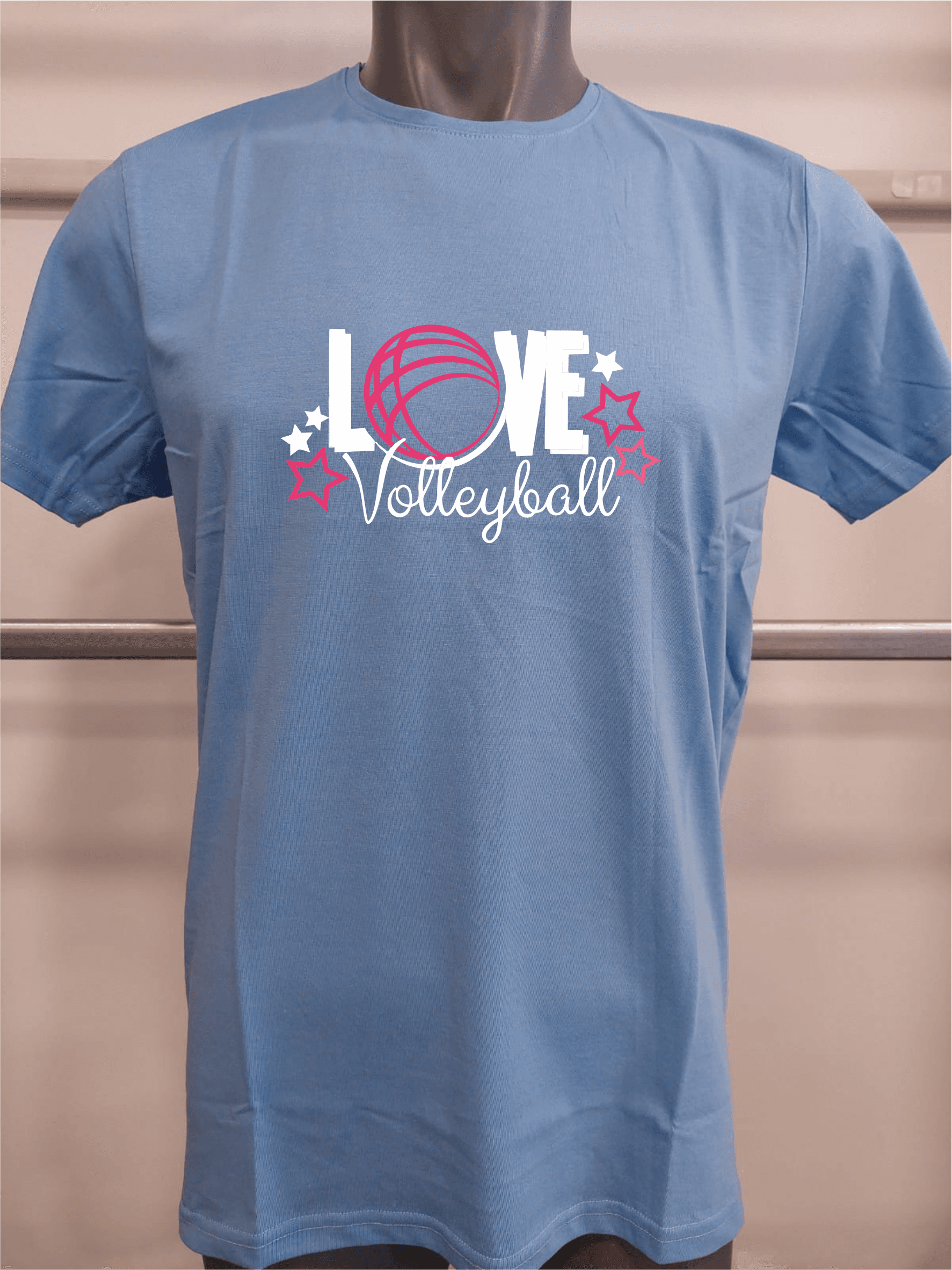 BASKILI T-SHIRT- VOLEYBOL - mavi