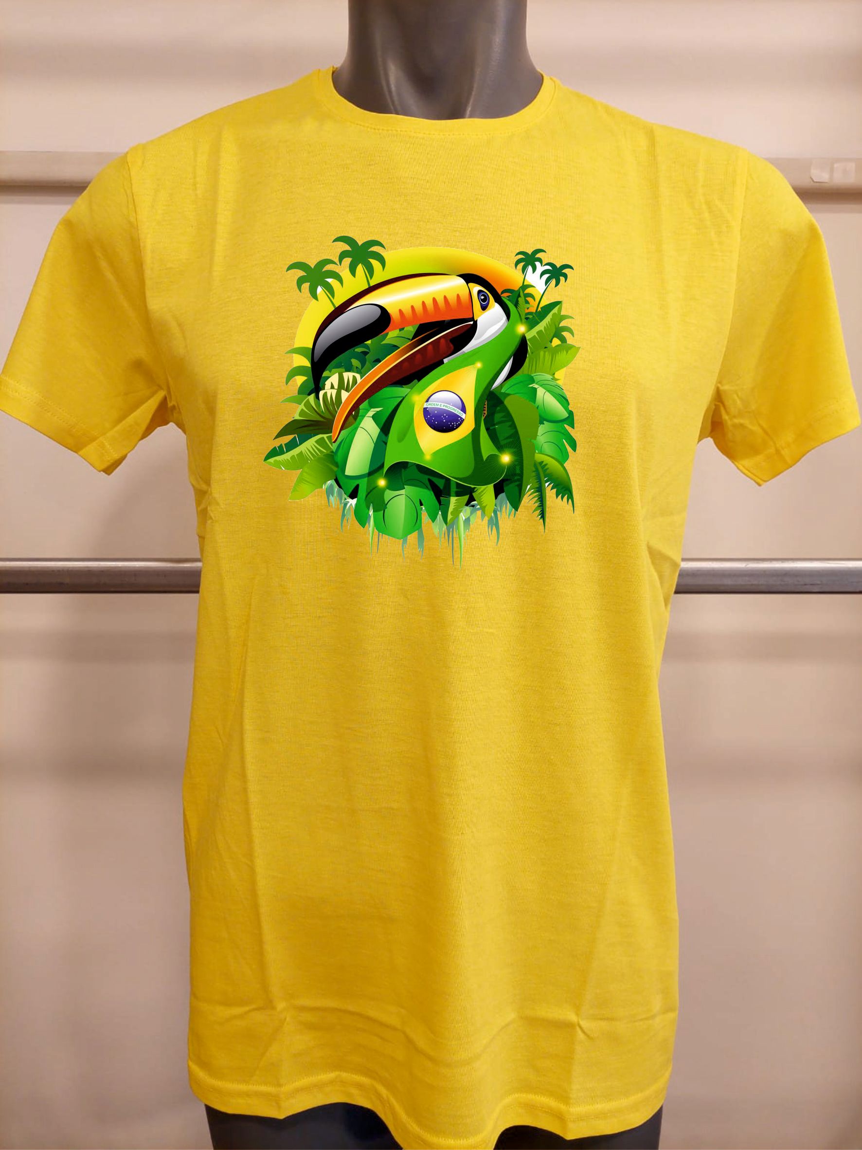 BASKILI T-SHIRT - BRASIL-Brezilya - Sarı