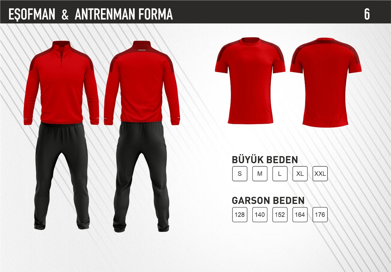 ELT PREMIUM ANTRENMAN EŞOFMAN & T-SHIRT TK - Kırmızı