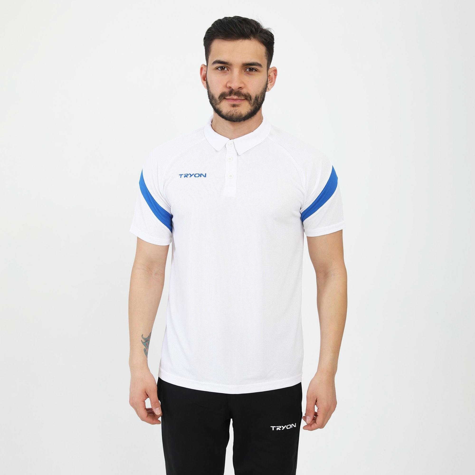 TRYON KAMP POLO T-SHIRT EVO PRO - Beyaz/Mavi