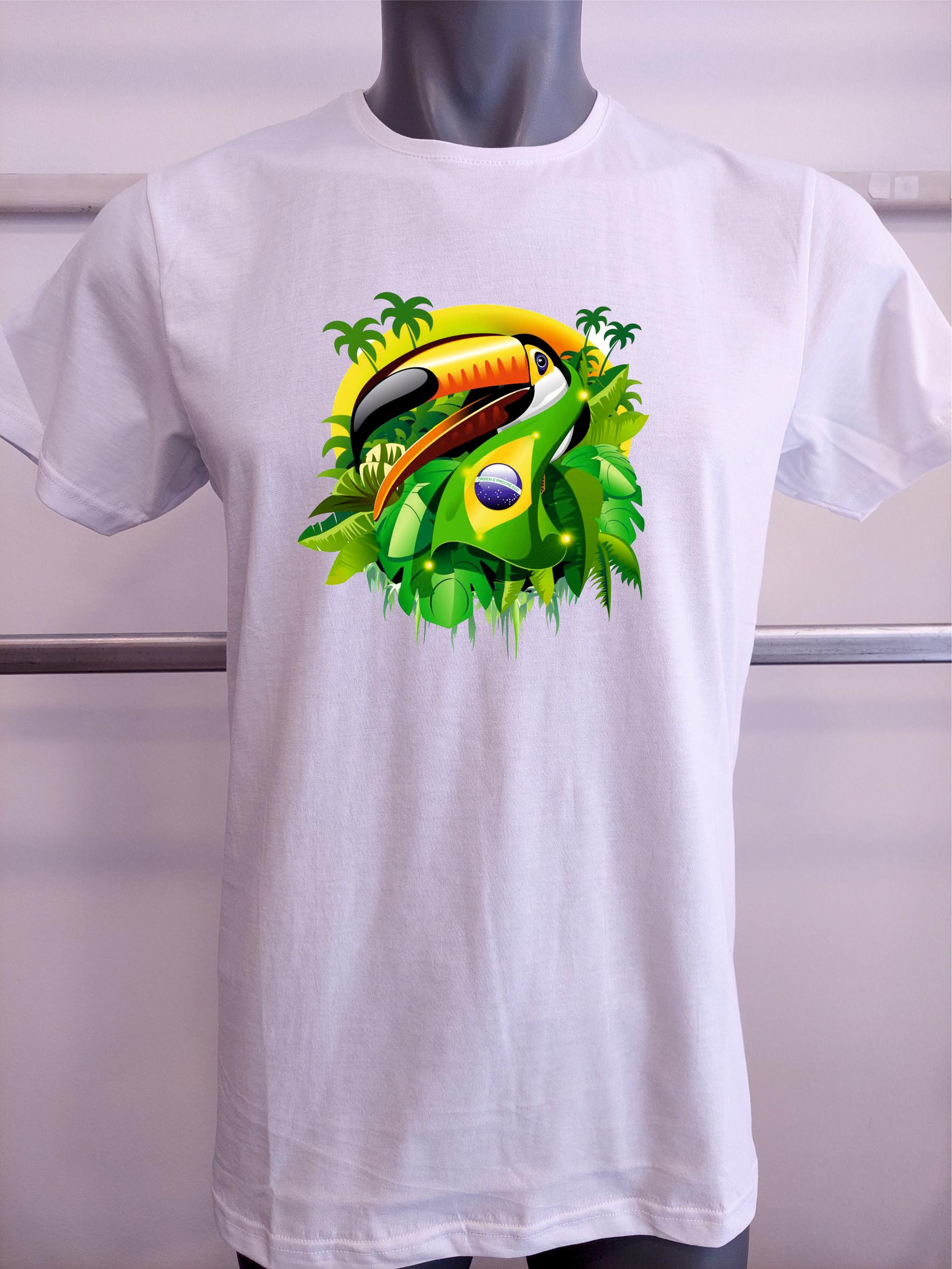 BASKILI T-SHIRT - BRASIL-Brezilya - Beyaz