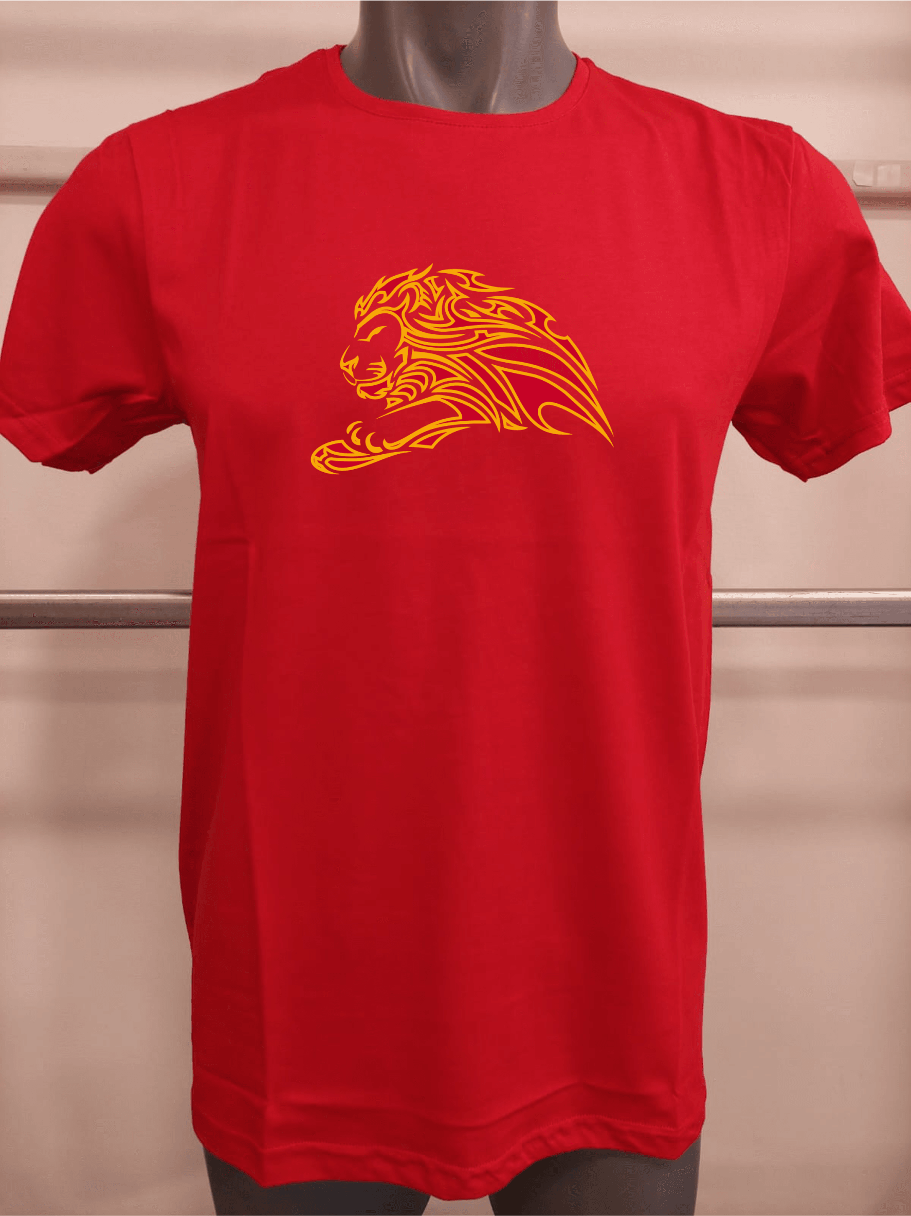 BASKILI T-SHIRT - ASLAN - Kırmızı