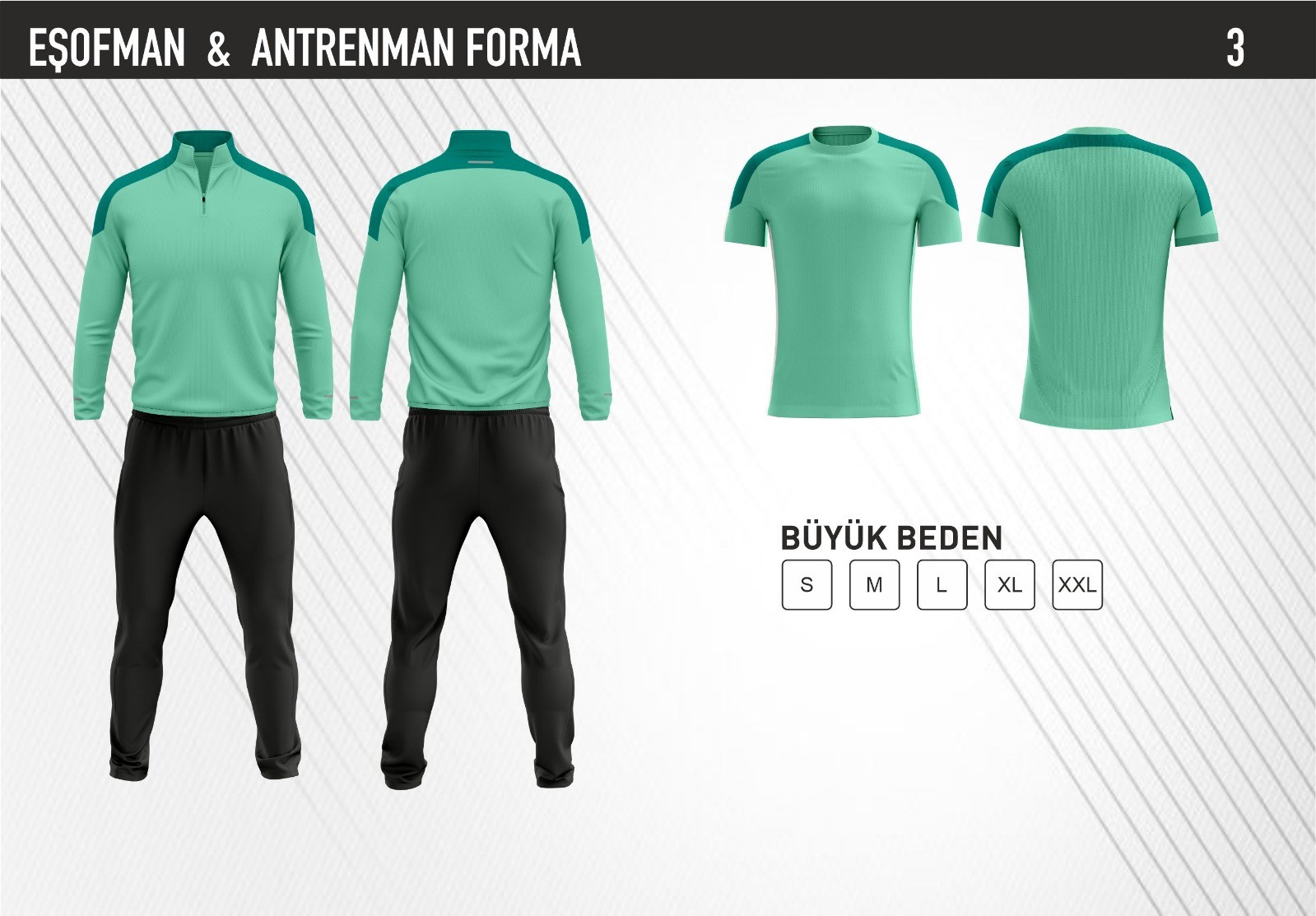 ELT PREMIUM ANTRENMAN EŞOFMAN & T-SHIRT TK - Turkuaz