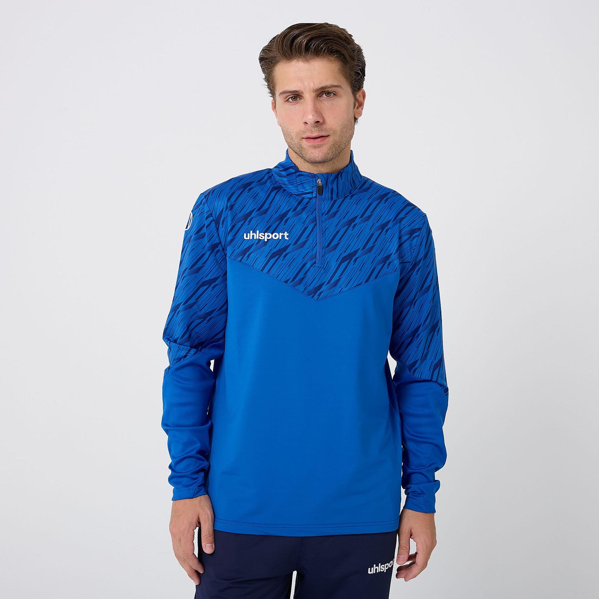 PROGRESSIVE TRAINING SWEAT yarım fermuarlı eşofman üstü  SEPETTE %10 İNDİRİM - Sax mavi