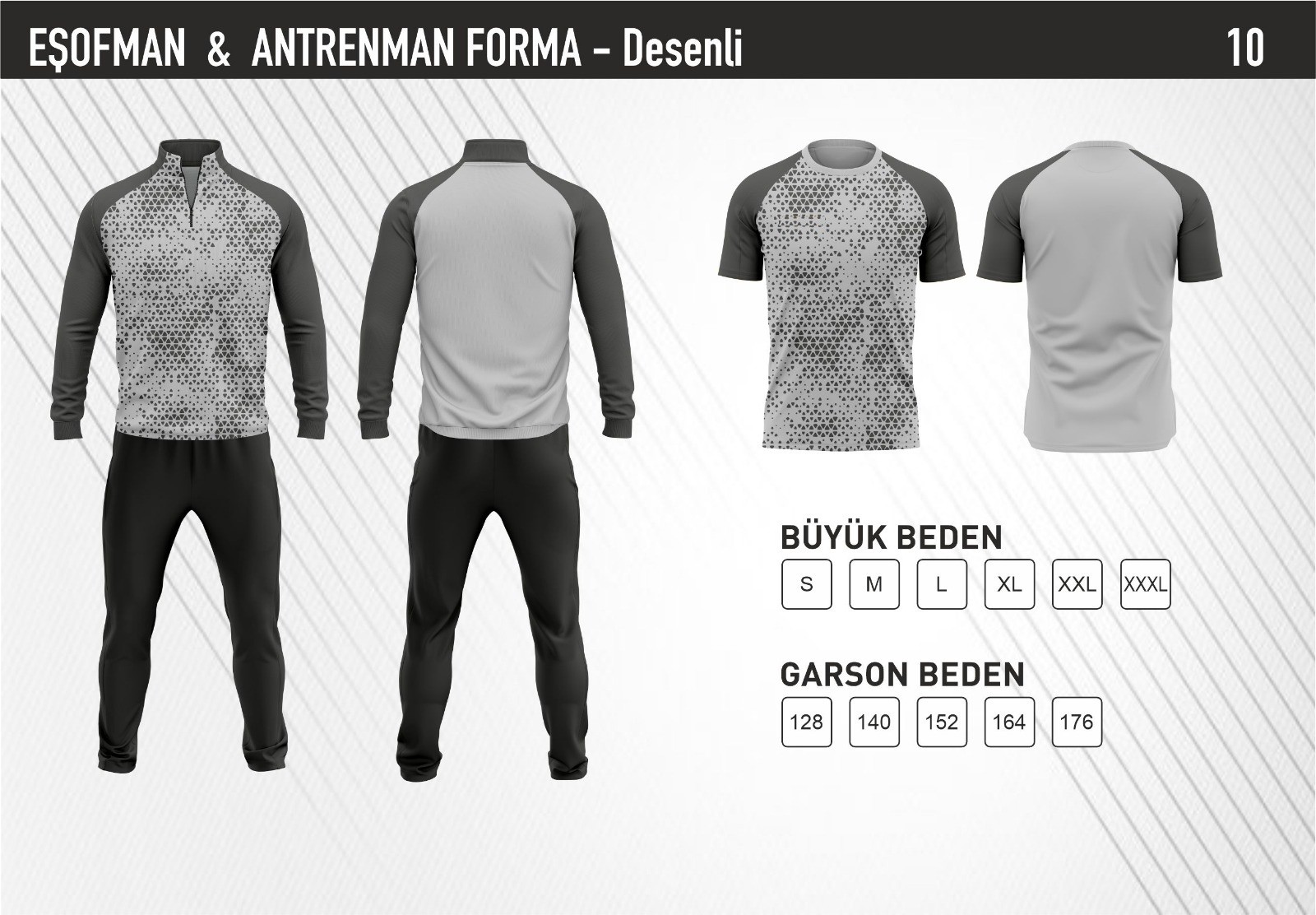 ELT PREMIUM ANTRENMAN EŞOFMAN TAKIMI & ANT. T-SHIRT TK - Gri