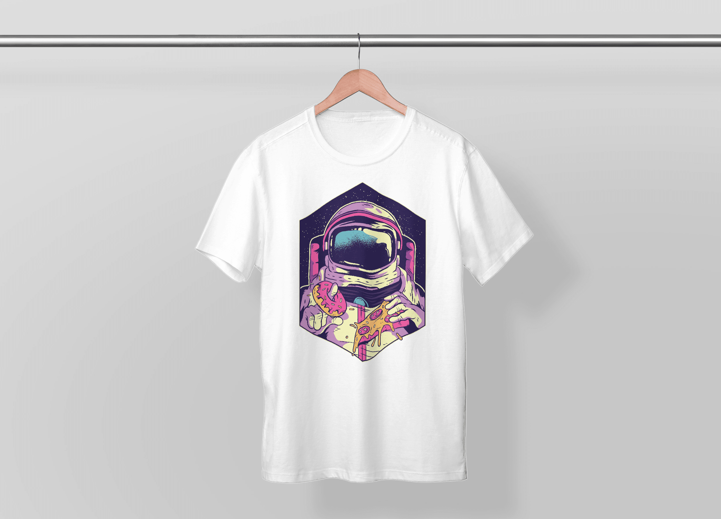 BASKILI T-SHIRT - Beyaz