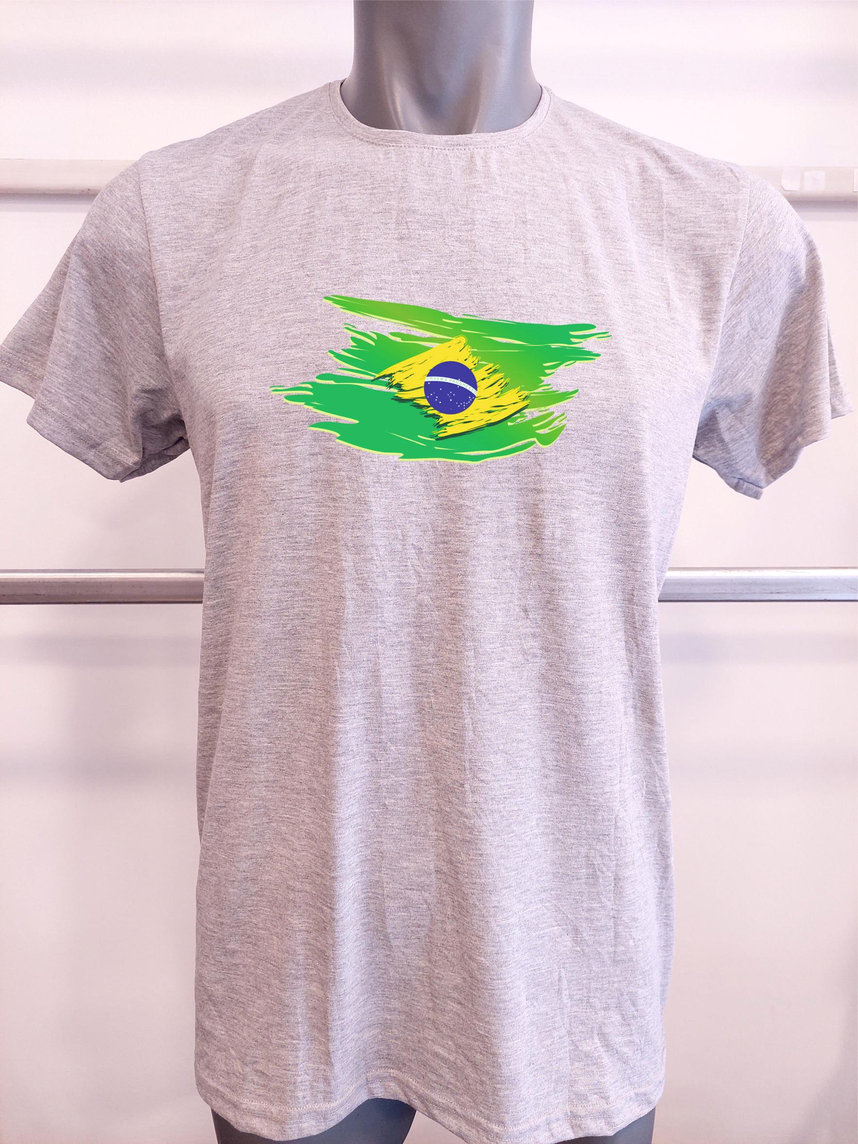 BASKILI T-SHIRT - BRASIL-Brezilya - Gri