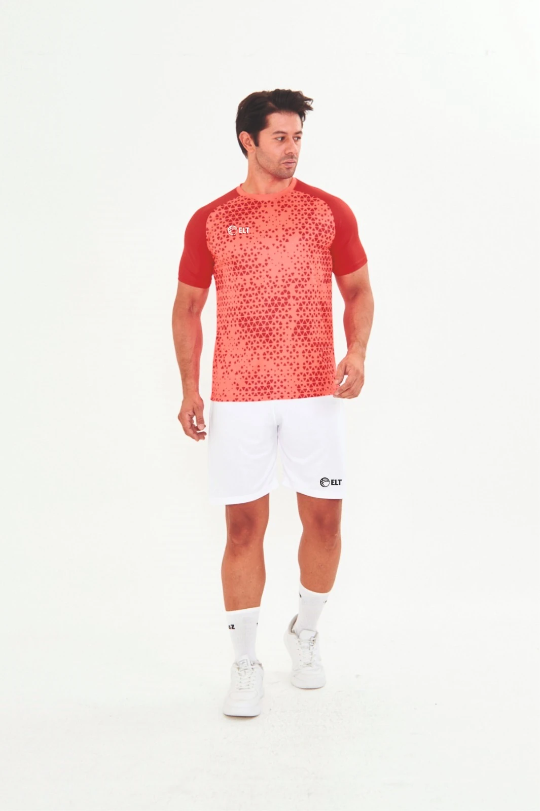 ELT premium antrenman t-shirt&şort takım - nar çiçeği