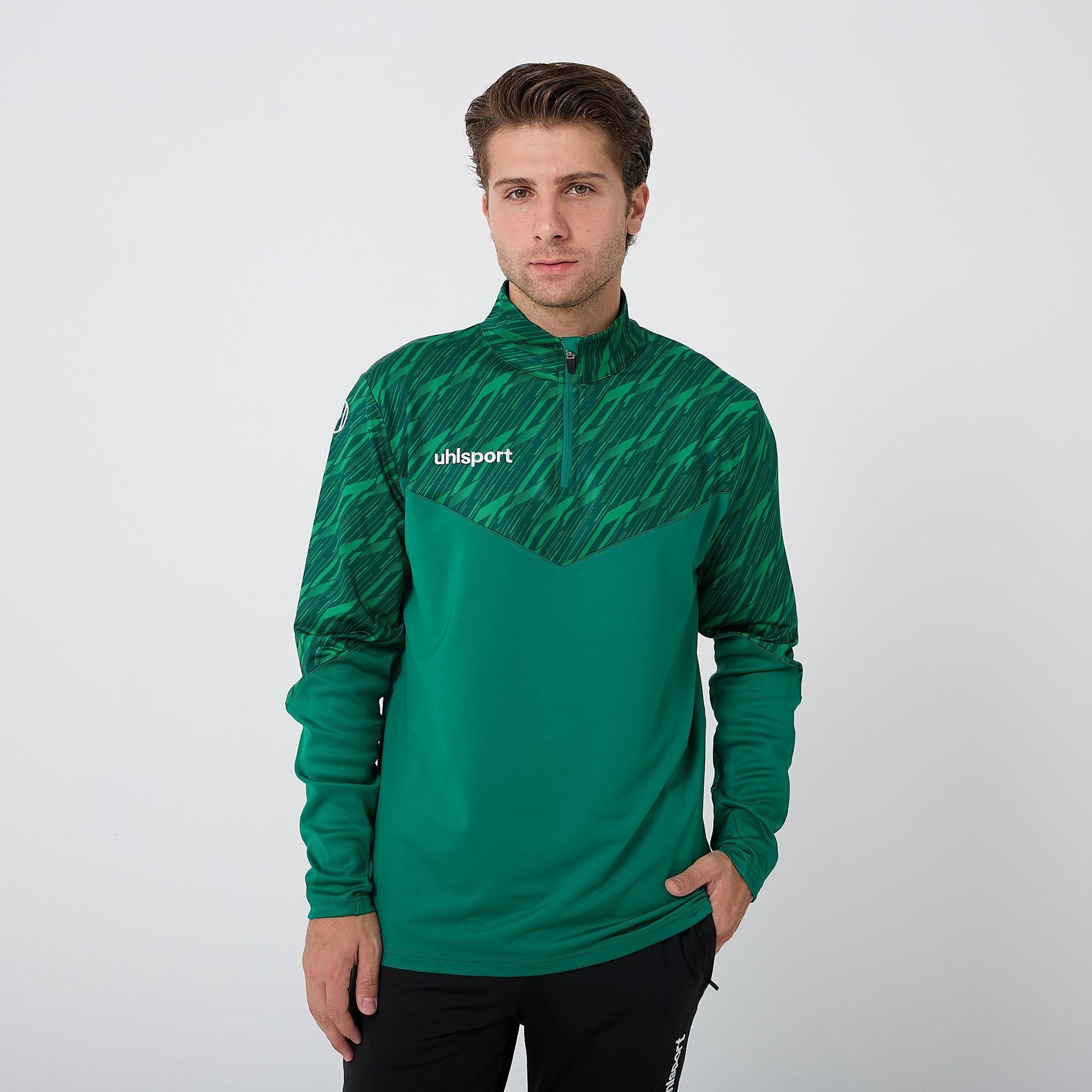 PROGRESSIVE TRAINING SWEAT yarım fermuarlı eşofman üstü  SEPETTE %10 İNDİRİM - Yeşil