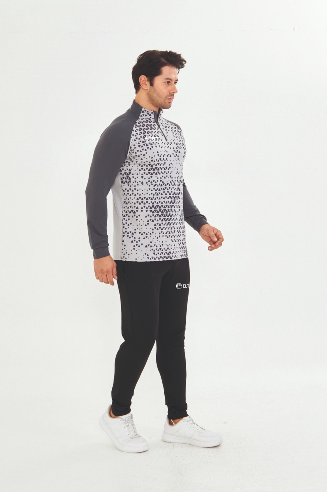 ELT PREMIUM ANTRENMAN EŞOFMAN TAKIMI & ANT. T-SHIRT TK - Gri