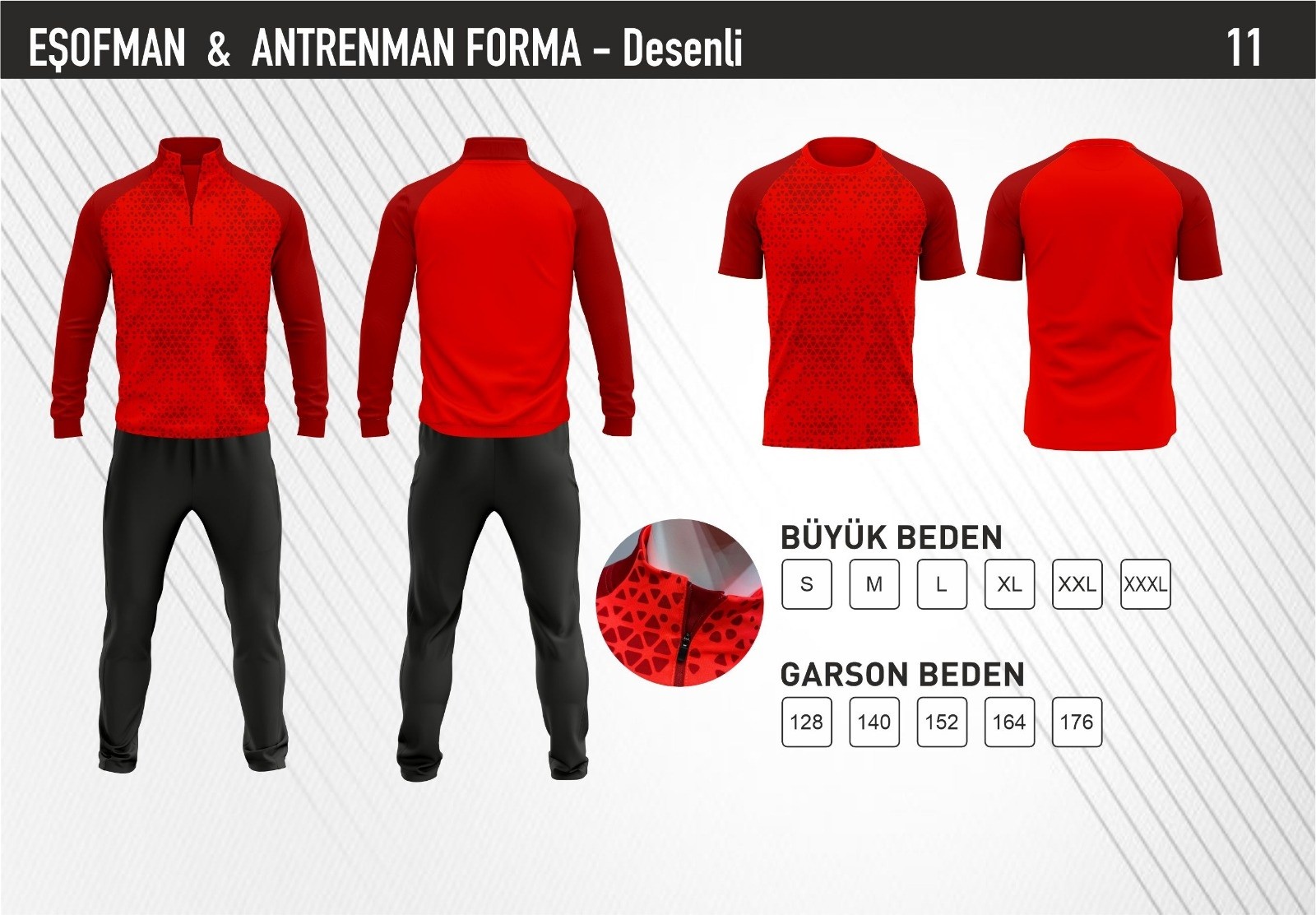 ELT PREMIUM ANTRENMAN EŞOFMAN TAKIMI & ANT. T-SHIRT TK - Kırmızı