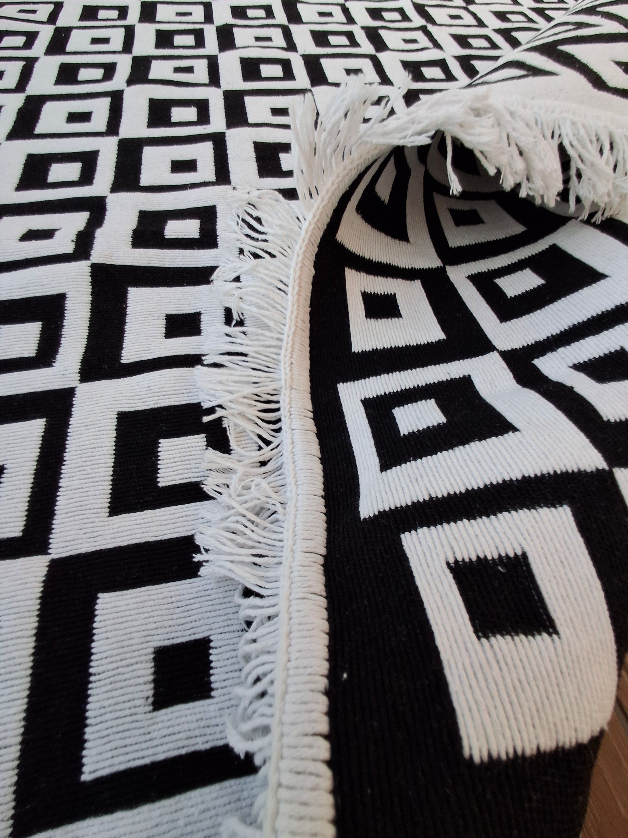 Dokuma Kilim Modern Desen Pastel Renkler Çift Taraflı Dokuma Kilim SWLRUG202510