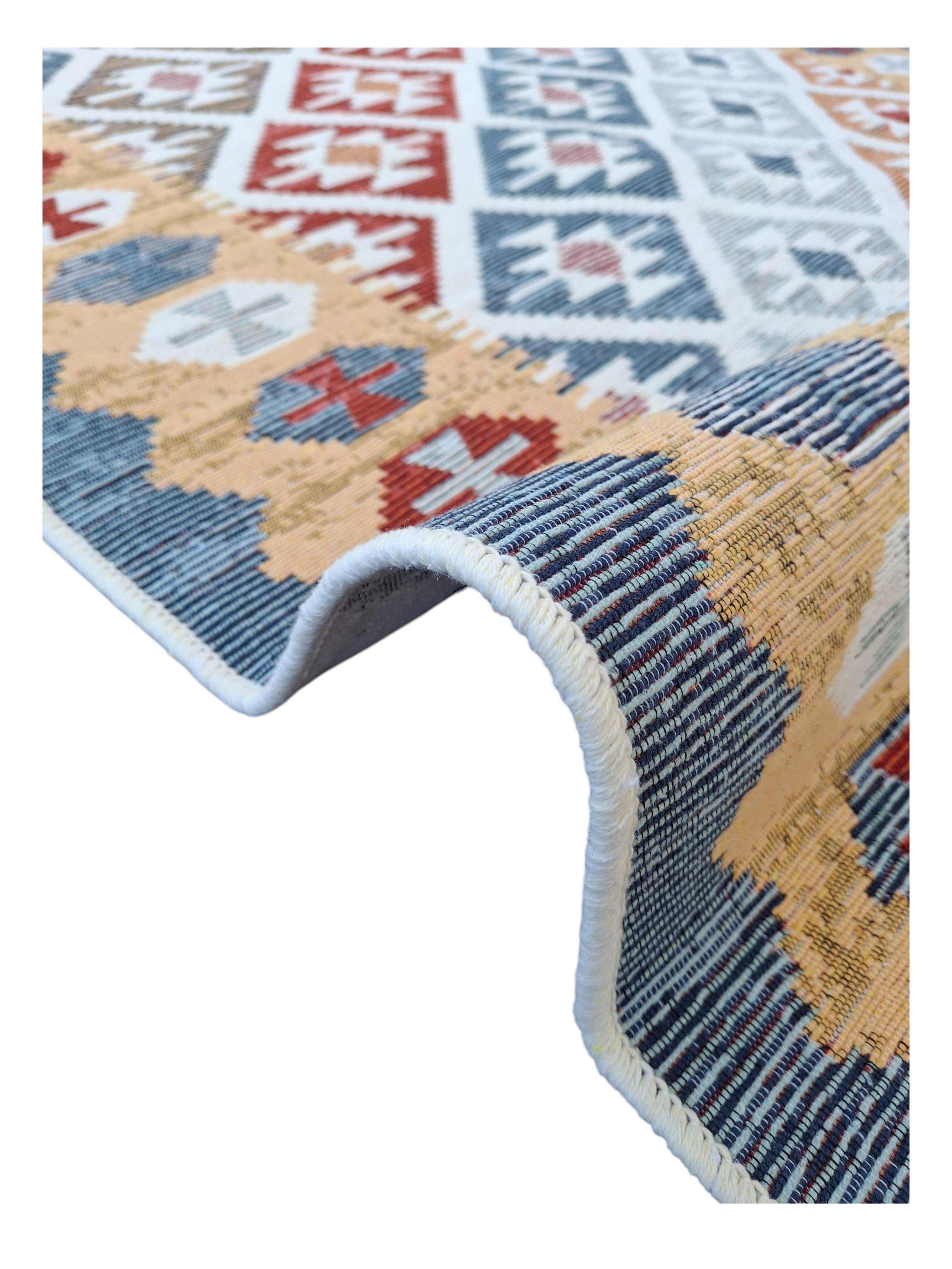 Kilim Etnik Desenli Çok Renkli Dokuma Kilim SWLRUG202506