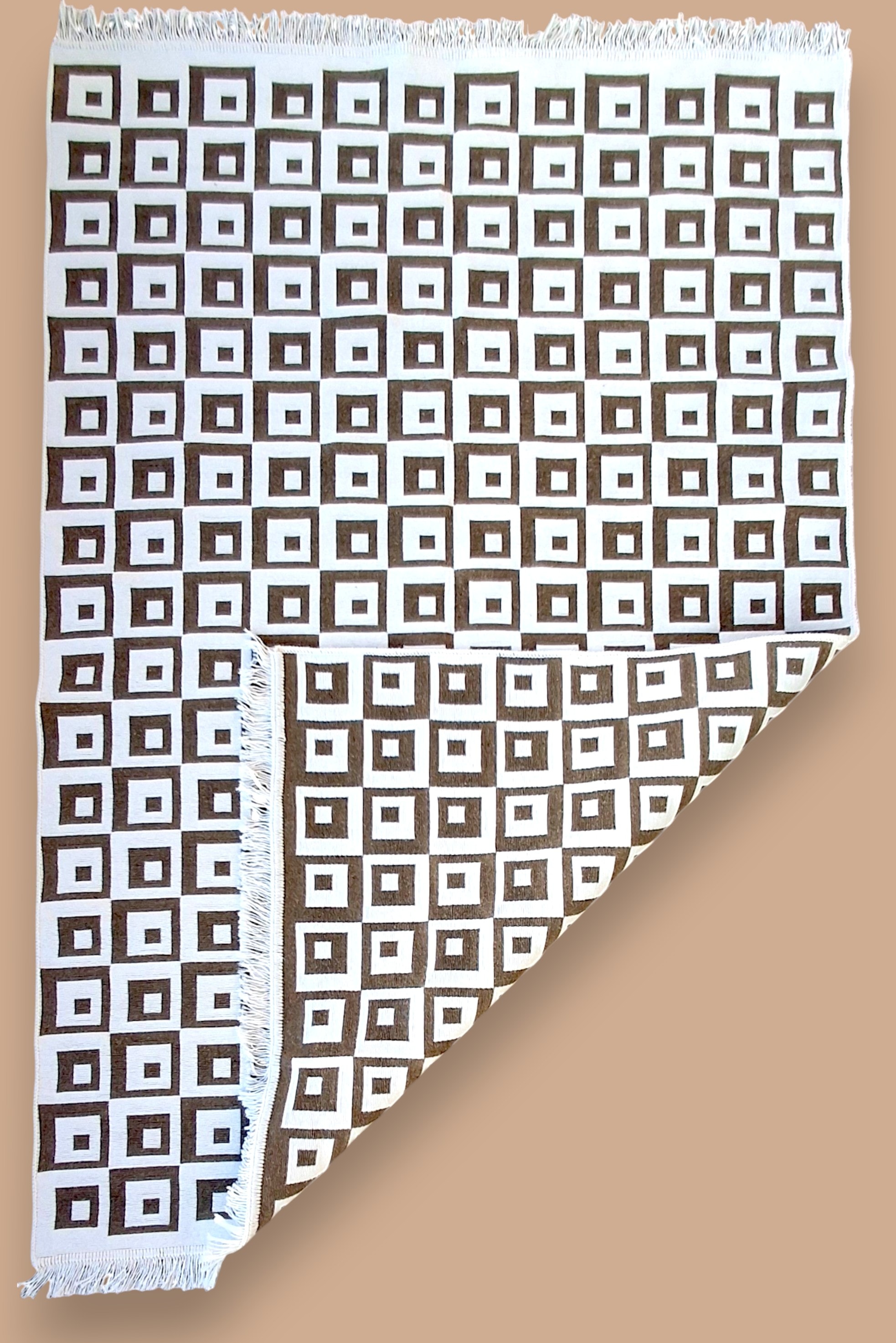 Dokuma Kilim Modern Desen Pastel Renkler Çift Taraflı Dokuma Kilim SWLRUG202510