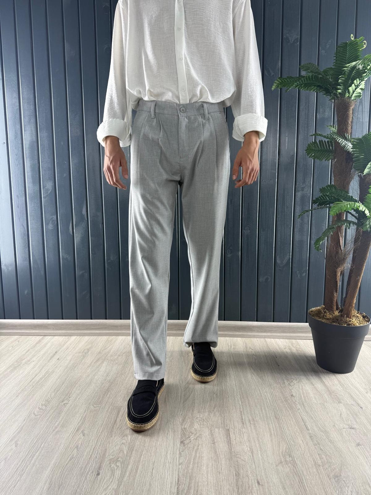 GRİ LİKRALI YENİ SEZON BAGGY PANTOLON