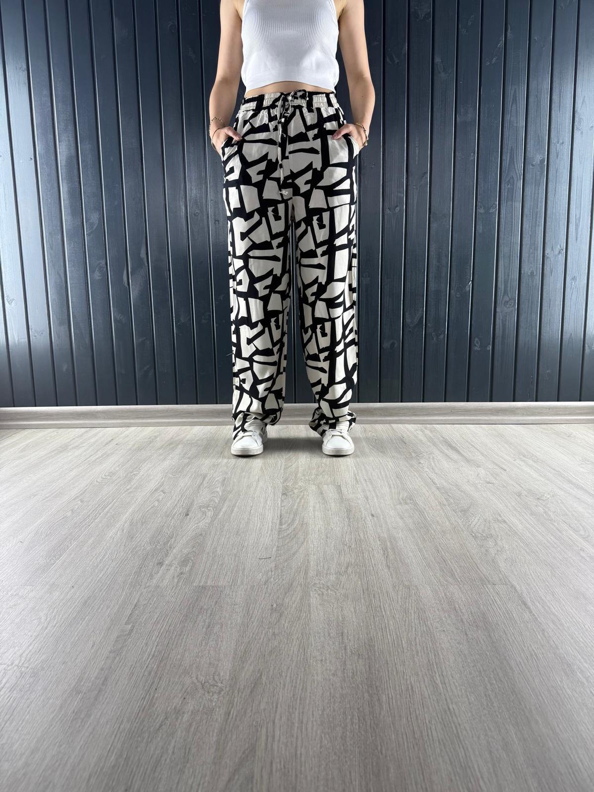 İNCE YAZLIK DESENLİ BAGGY PANTOLON