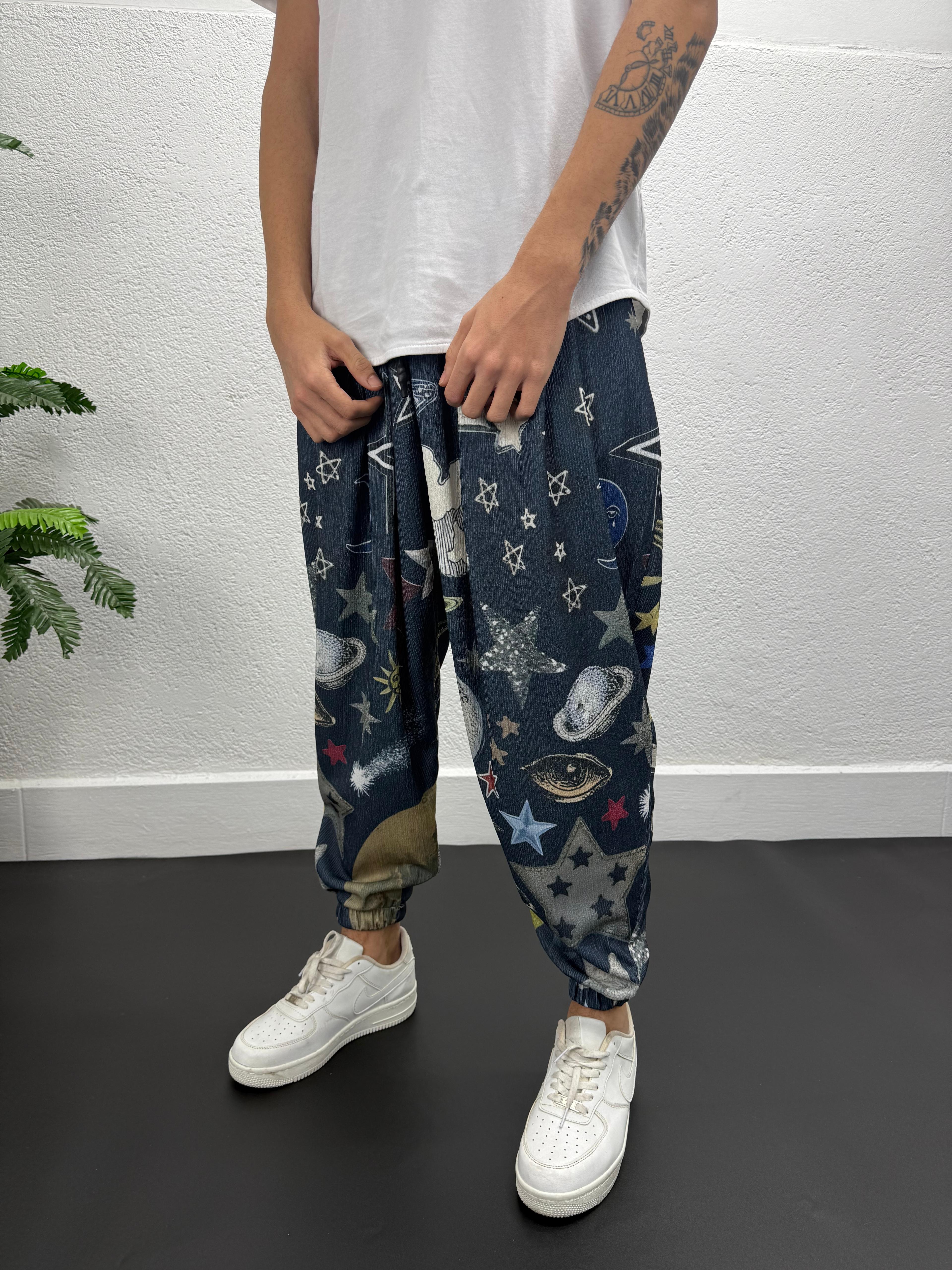 FLAMLI KETEN PİLELİ YARIM ŞALVAR PANTALON