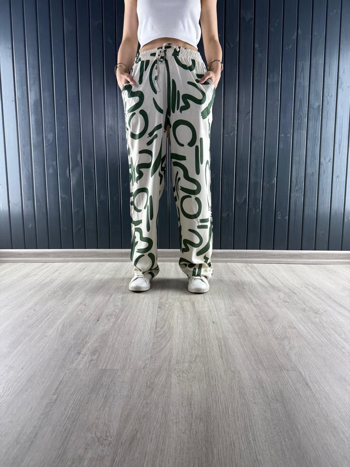 İNCE YAZLIK DESENLİ BAGGY PANTOLON
