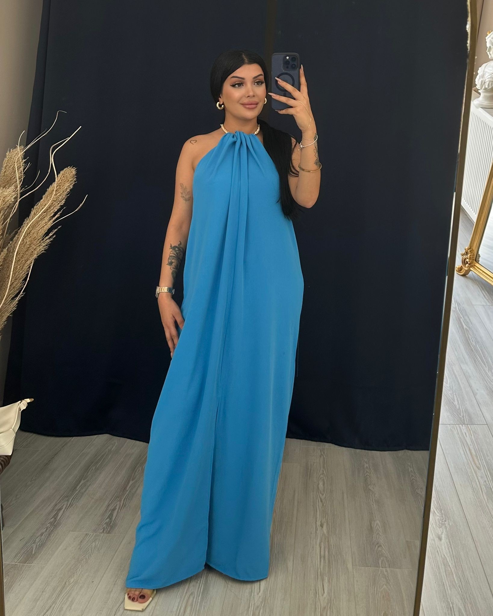 BOYUN GOLD BAĞLAMALI ELBİSE