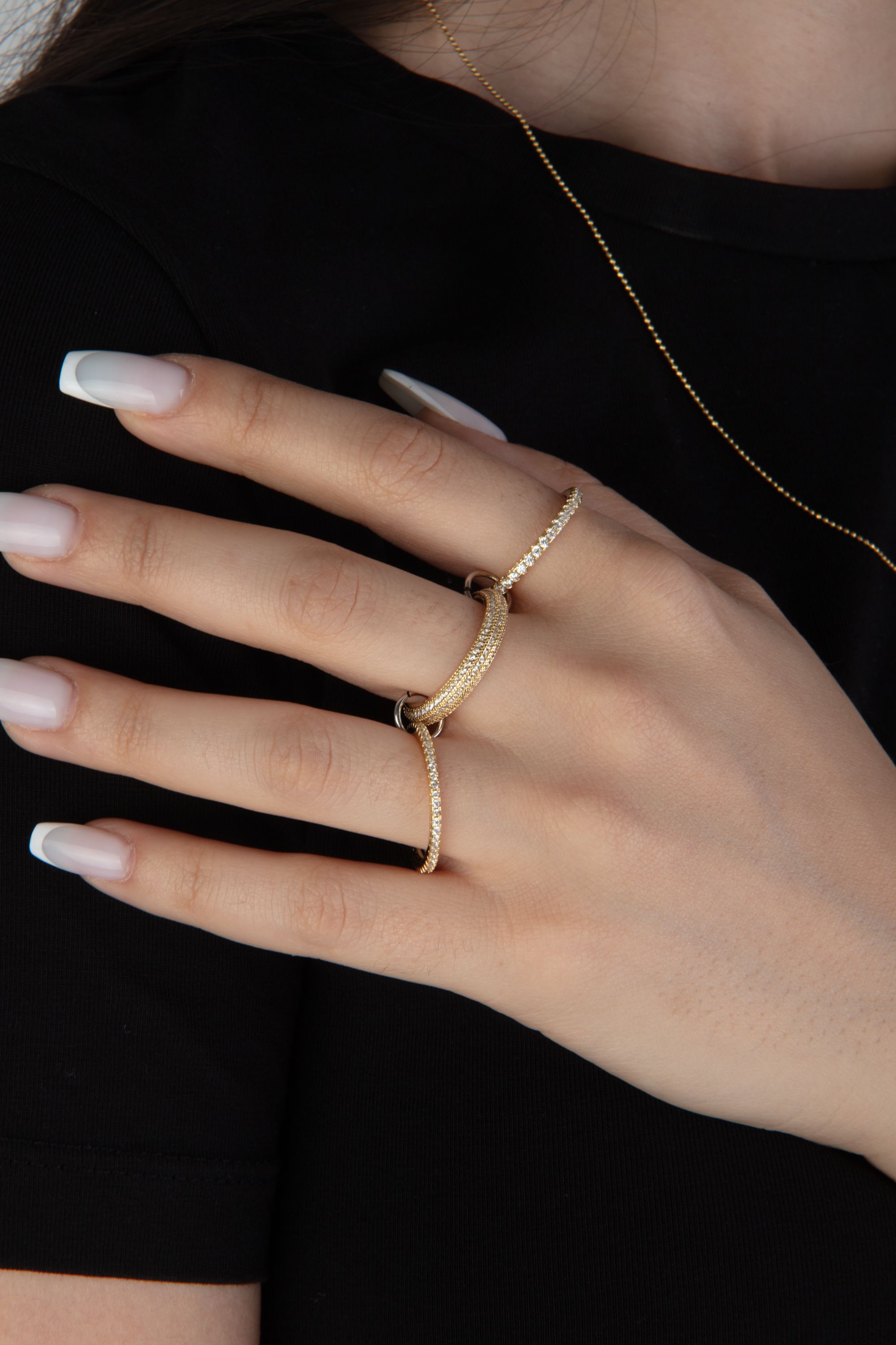 Trio Shine Gold Yüzük