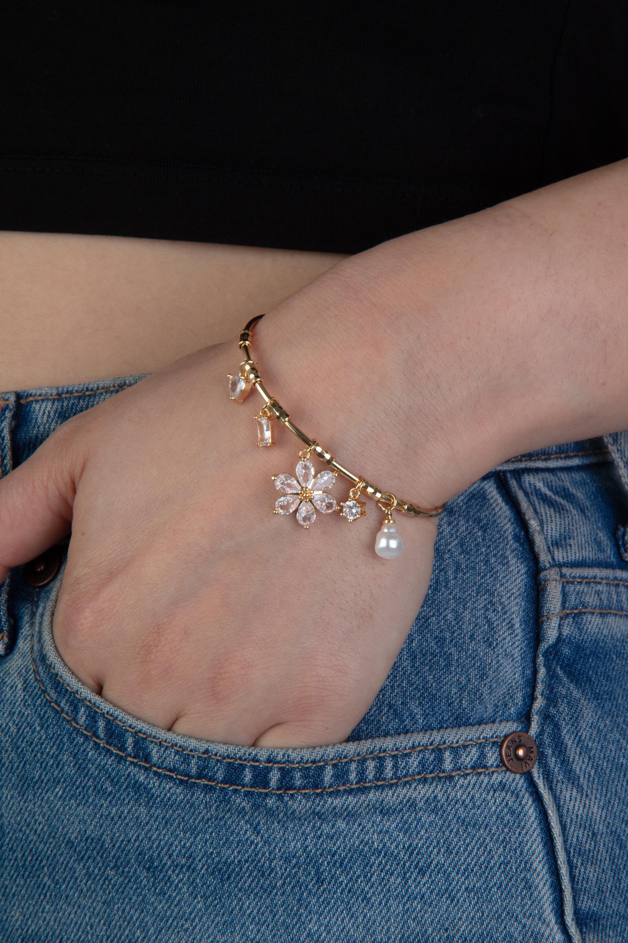 Crystal Bloom Charm Bileklik