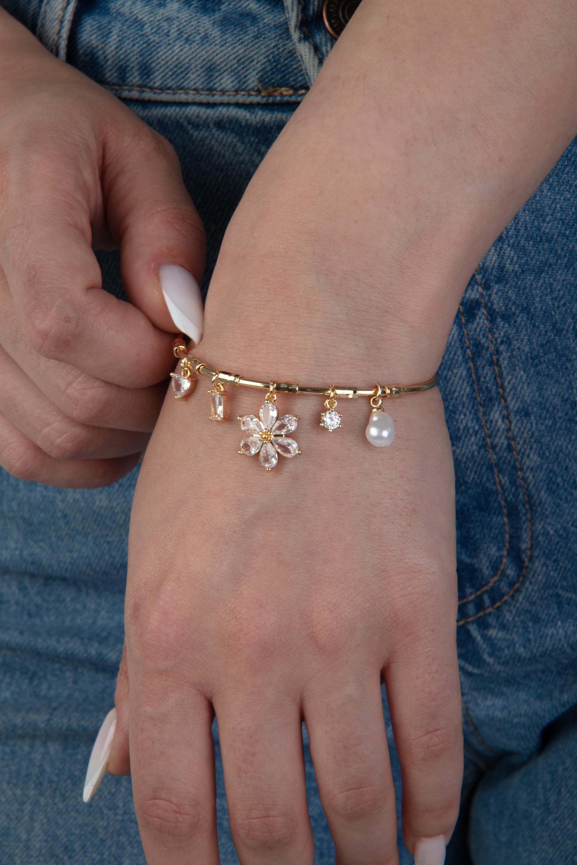 Crystal Bloom Charm Bileklik