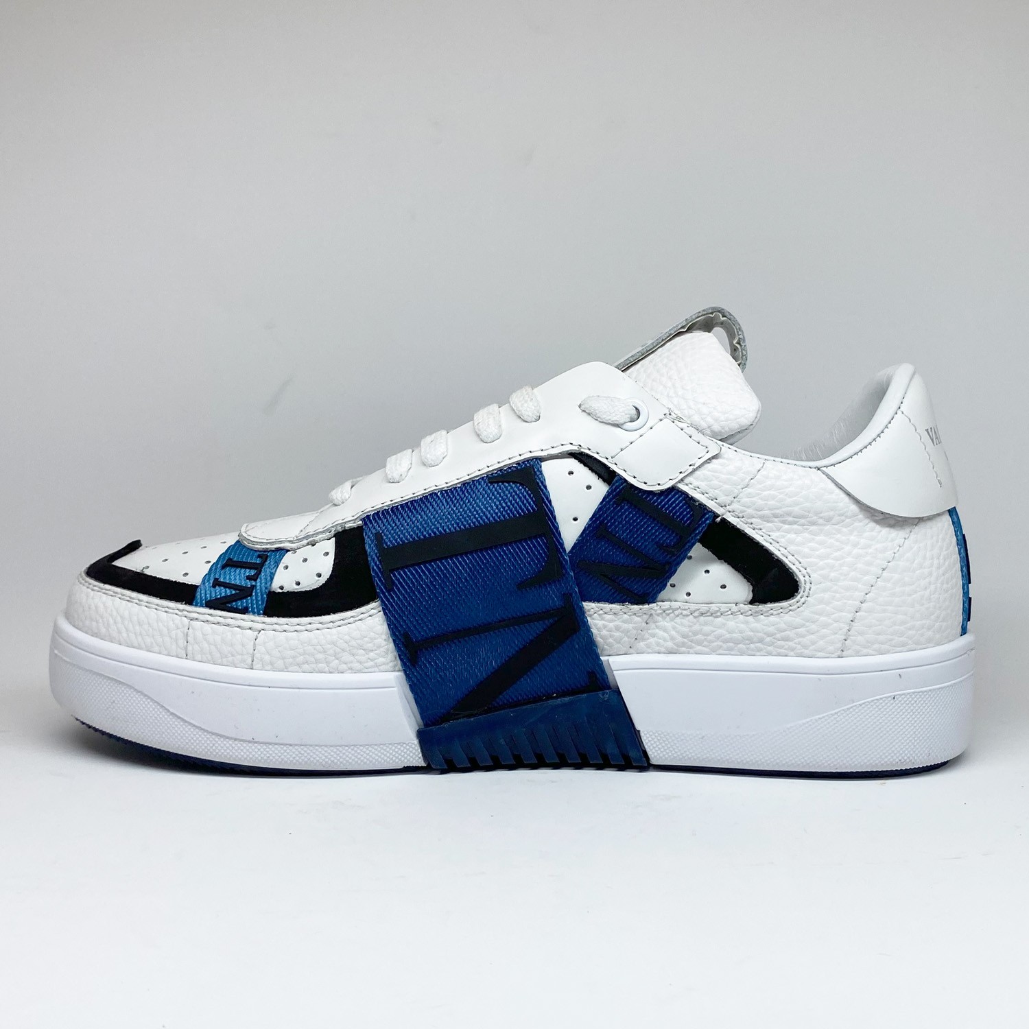 Beyaz Lacivert Deri Erkek Sneaker