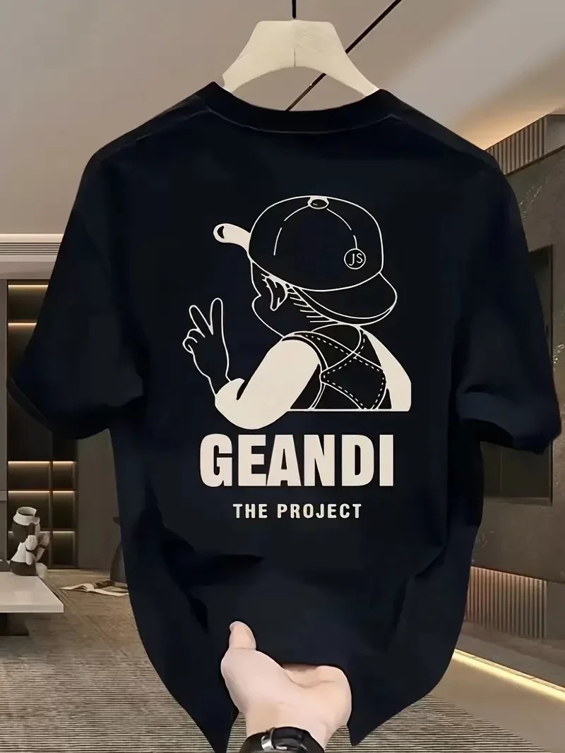 Geniş Kesim Pamuklu Tişört