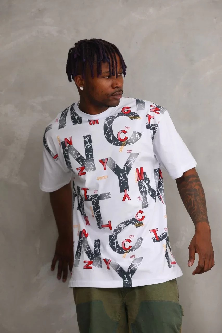 Unisex Baskılı Oversize Tişört
