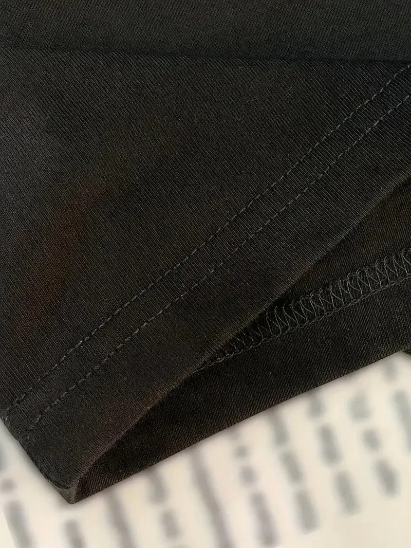 Baskılı Oversize Bisiklet Yaka Tişört