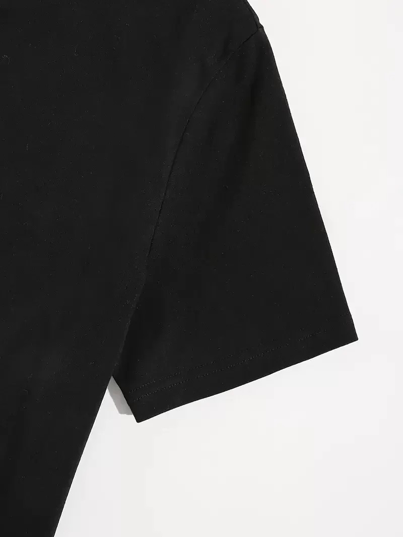Shut up Baskılı Oversize Bisiklet Yaka Kısa Kol Tişört
