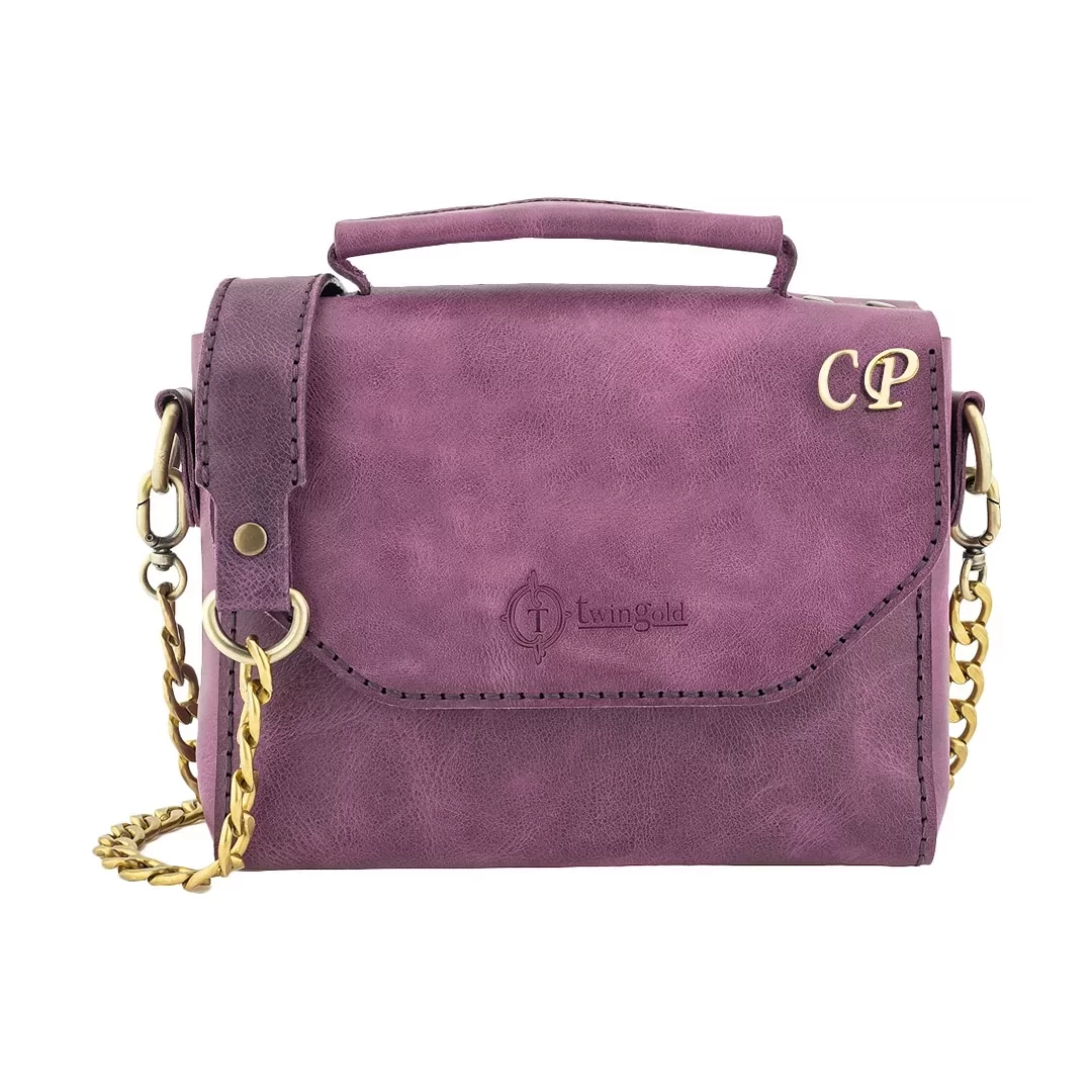 İsme Özel Çıtçıtlı Zincirli Küçük El Omuz Çantası