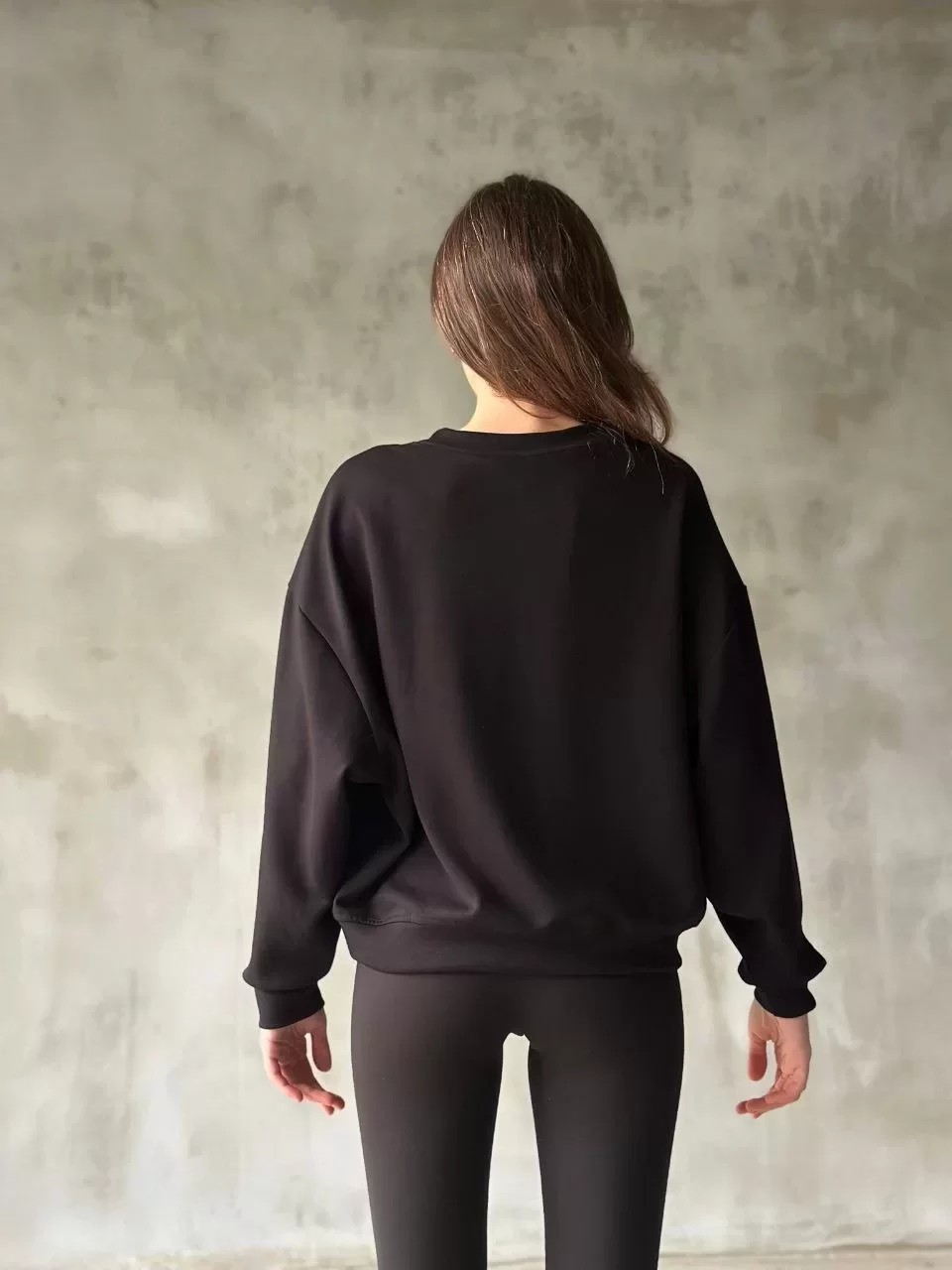 Osy Modal Yumuşak dokulu Kumaş Bisiklet Yaka Oversize Sweatshirt