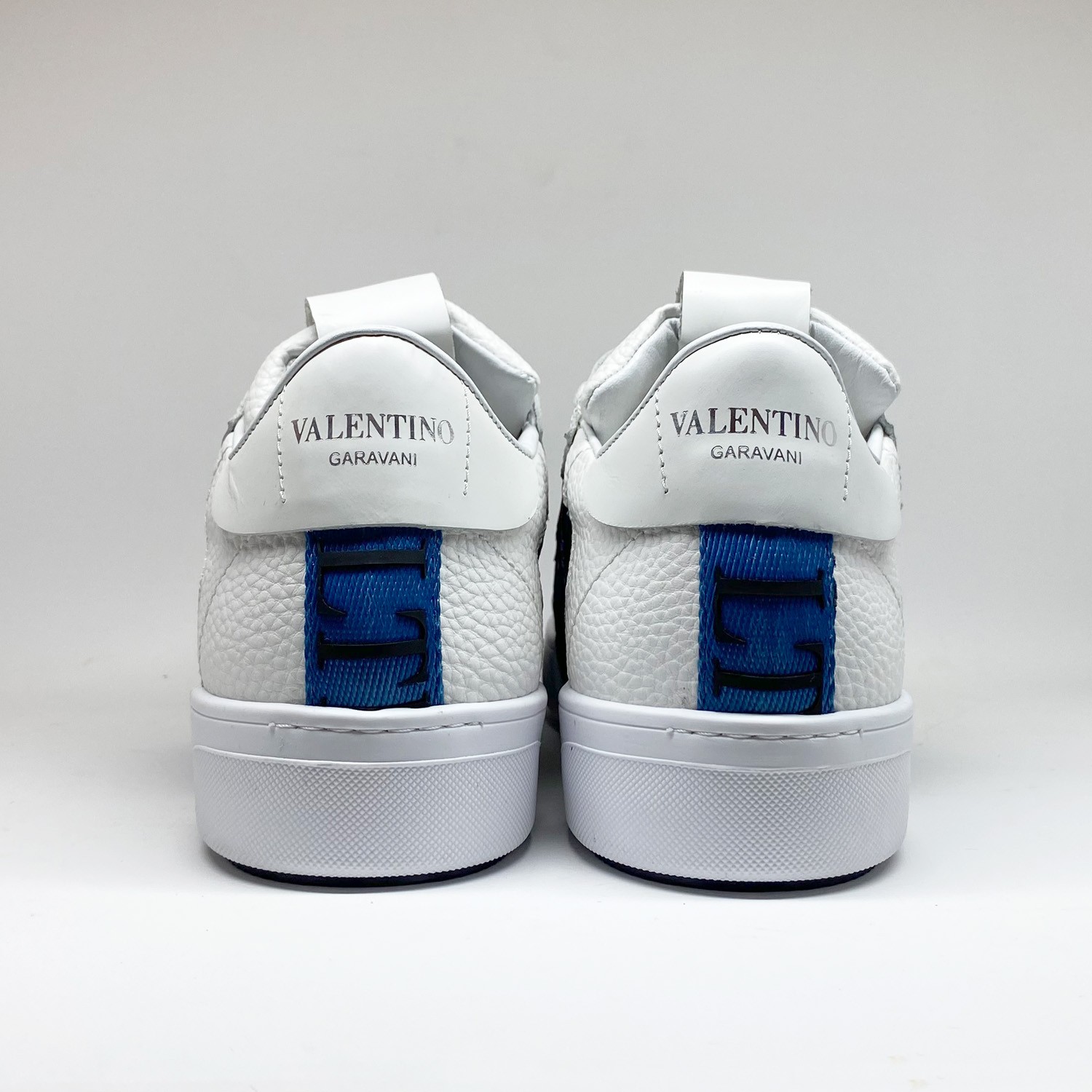 Beyaz Lacivert Deri Erkek Sneaker